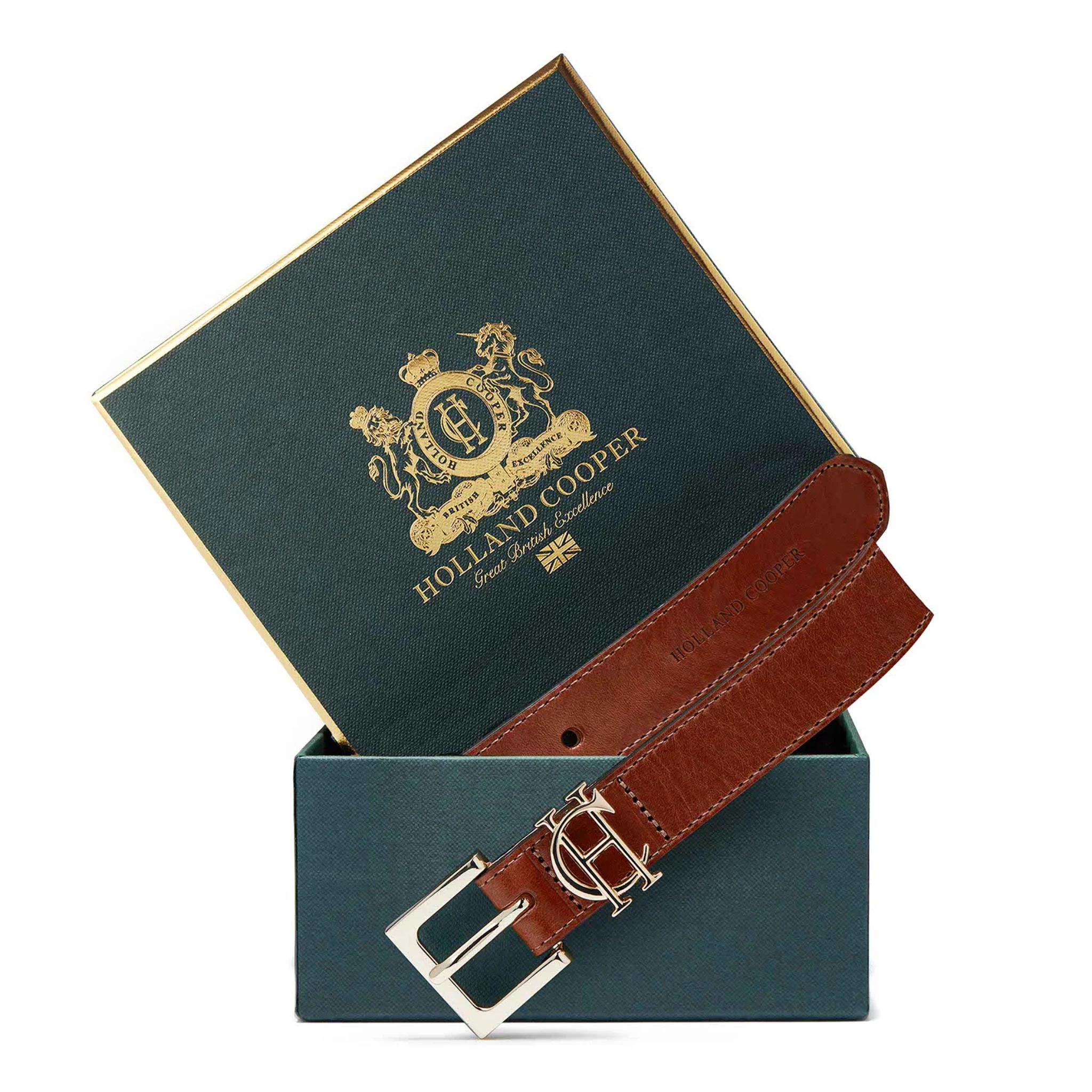 Womens Holland Cooper Tan Slim Logo Belt - Image 2