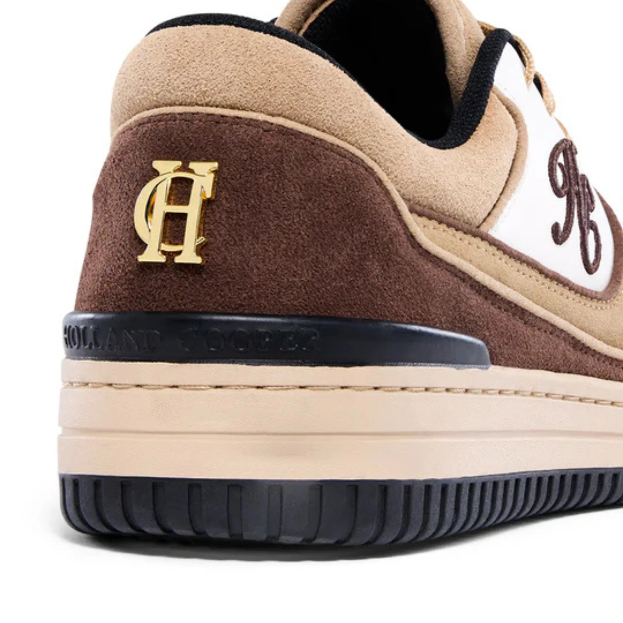 Womens Holland Cooper Taupe/Tan/Nude Retro Trainers - Image 3