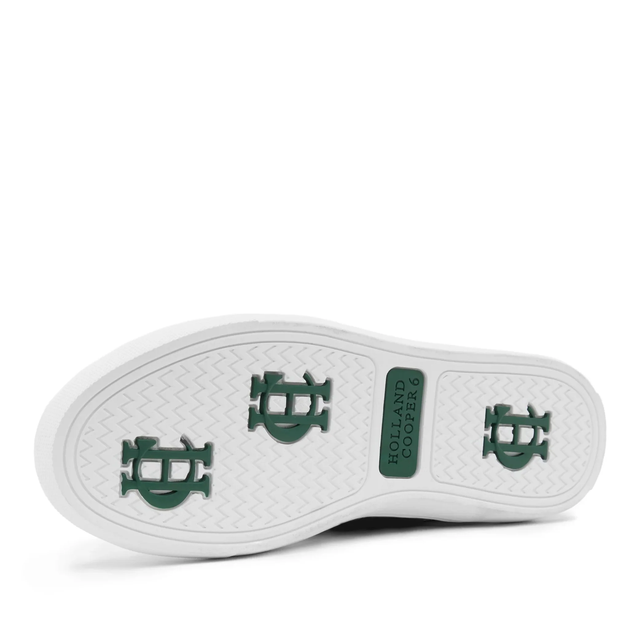 Womens Holland Cooper White/Black Croc Knightsbridge Court Trainers - Image 9