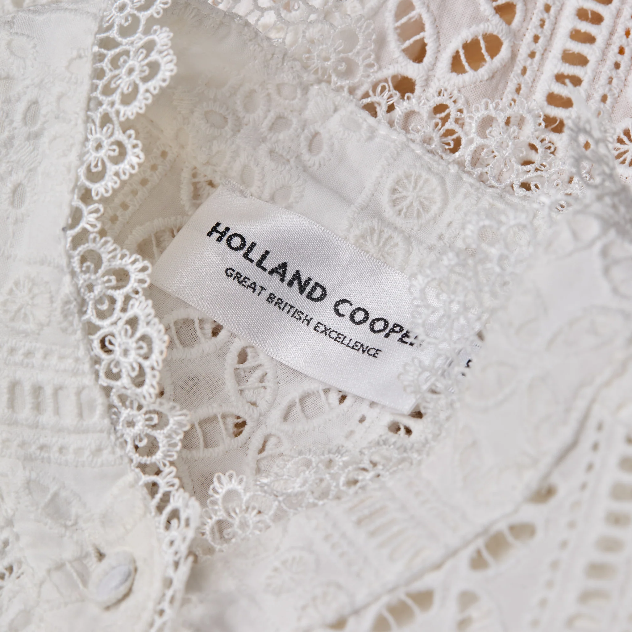 Womens Holland Cooper White Broderie Blouse - Image 4