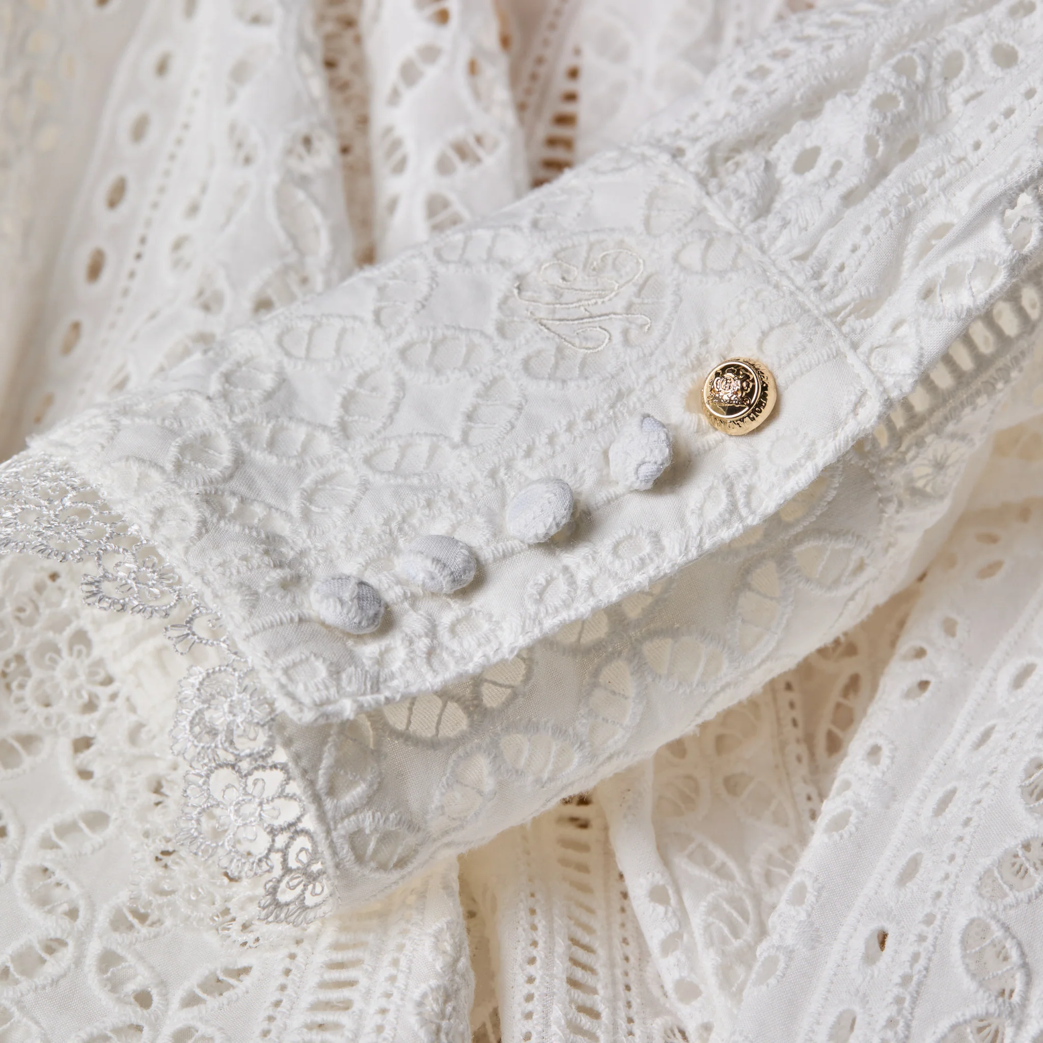 Womens Holland Cooper White Broderie Blouse - Image 5