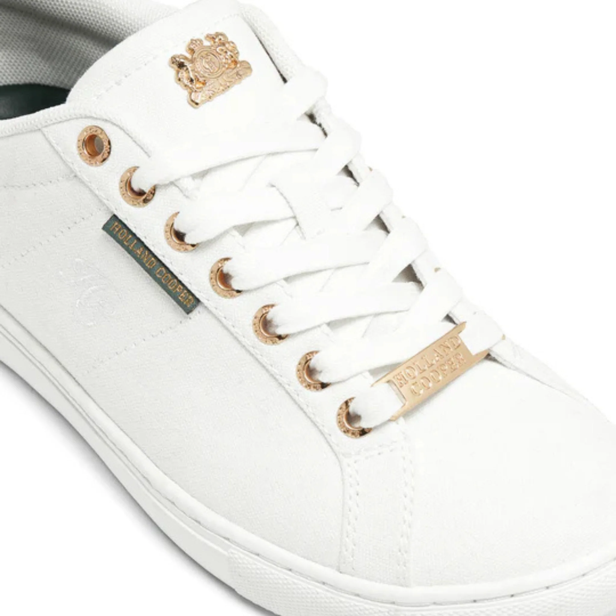 Womens Holland Cooper White Chelsea Court Trainers - Image 3