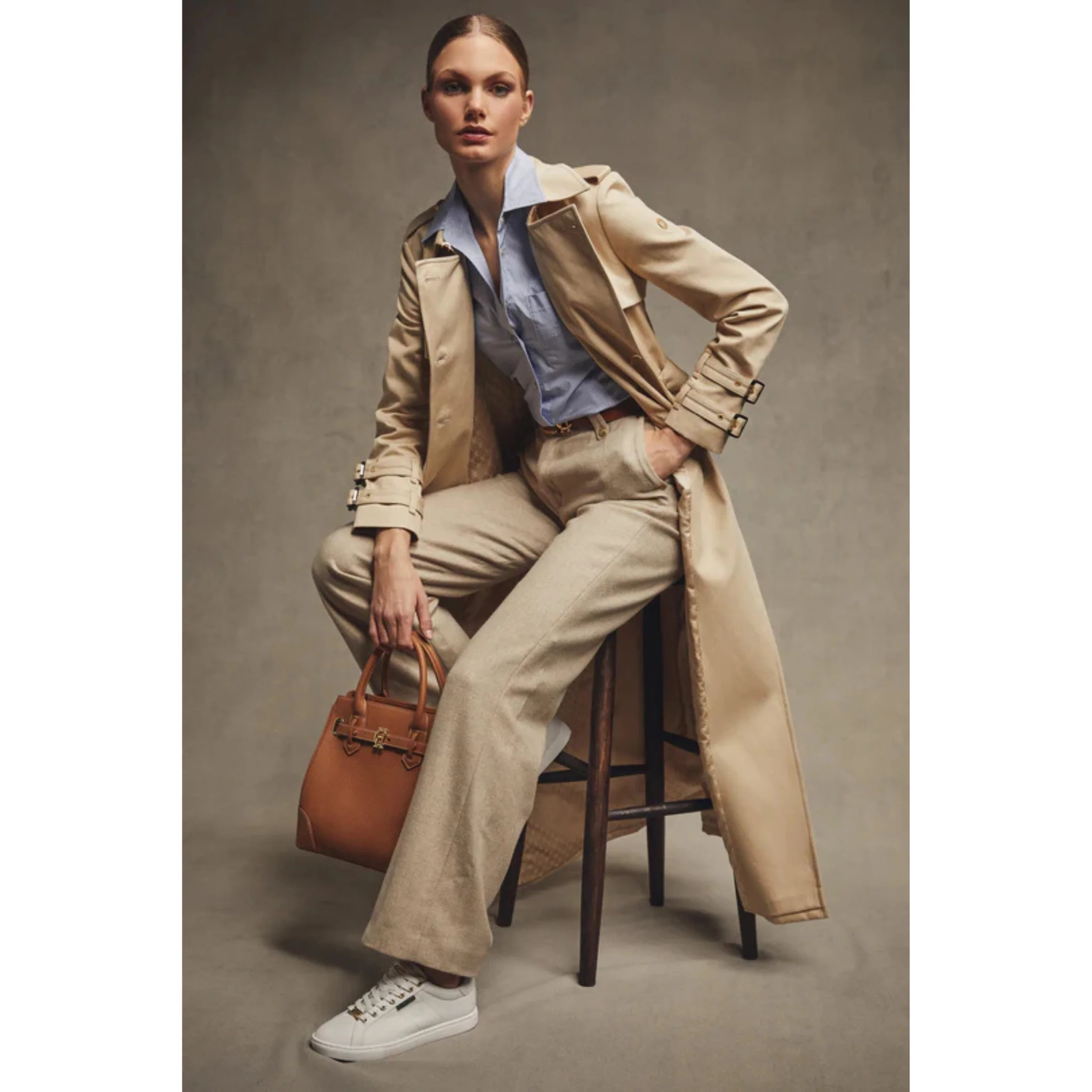 Womens Holland Cooper White Chelsea Court Trainers - Image 6