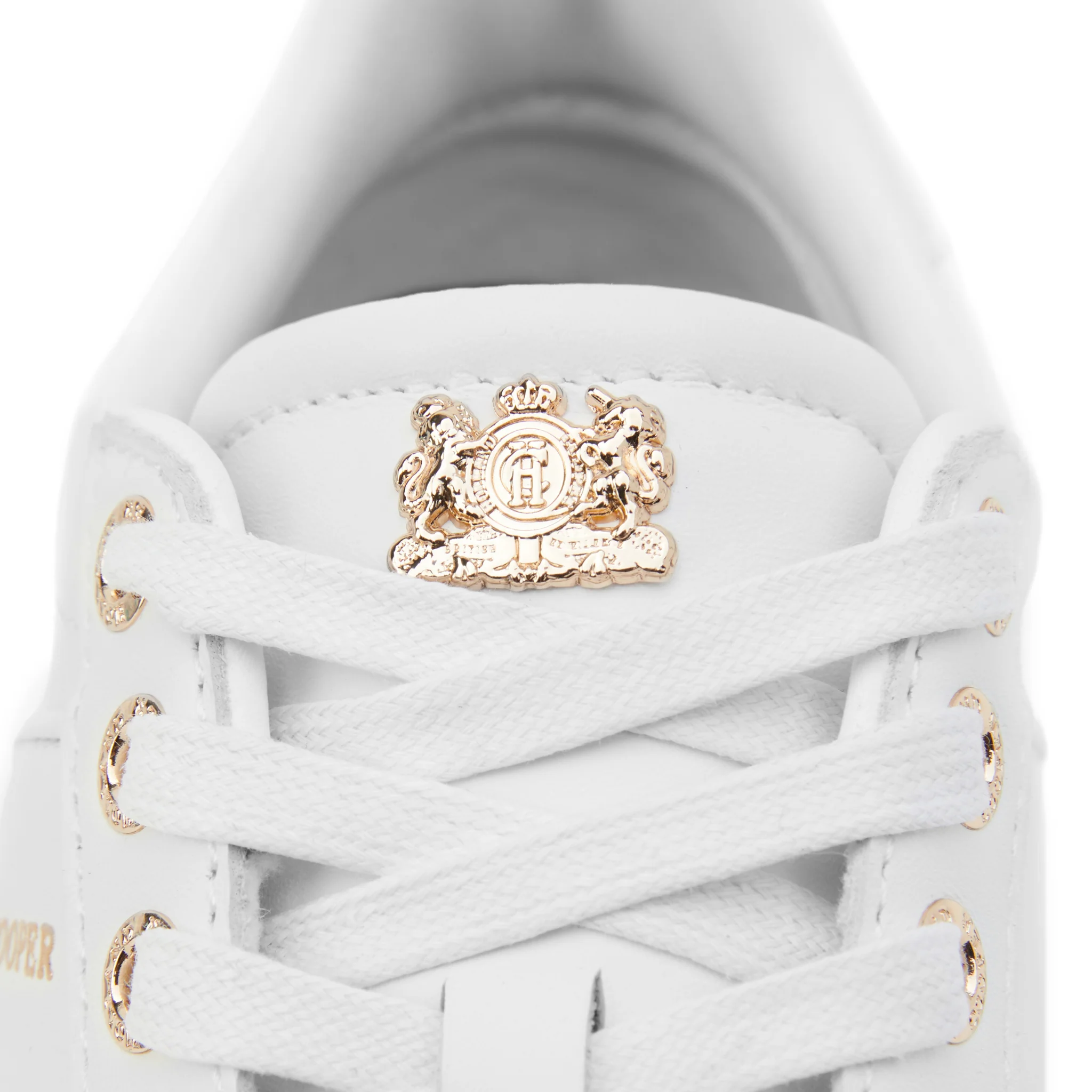 Womens Holland Cooper White Knightsbridge Court Trainers - Image 6