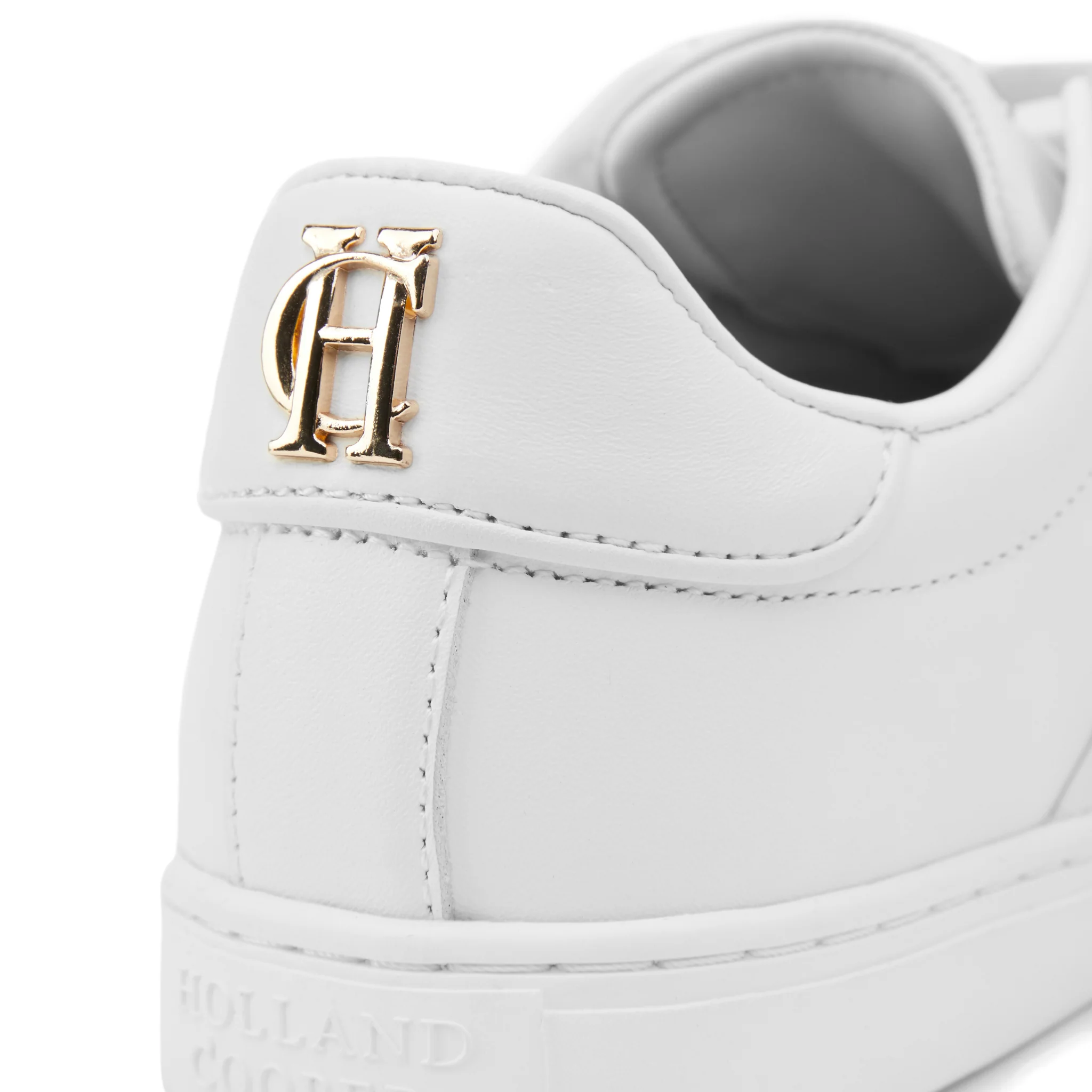Womens Holland Cooper White Knightsbridge Court Trainers - Image 9