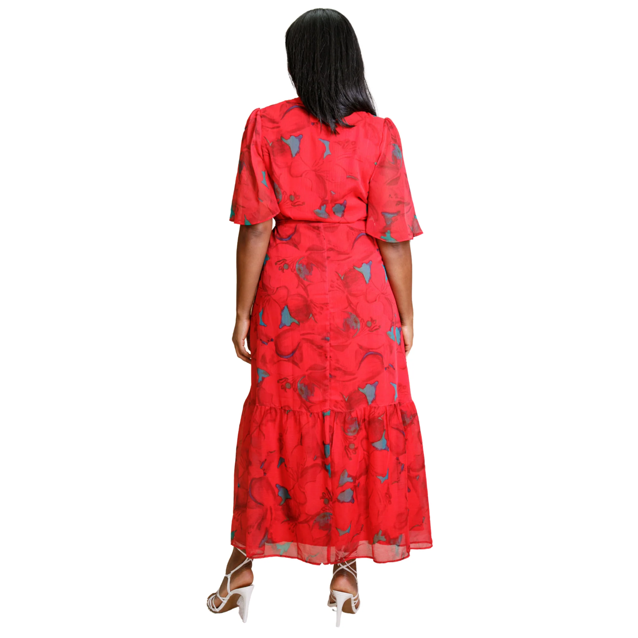 Womens Hope & Ivy Red The Delia Wrap Dress - Image 4