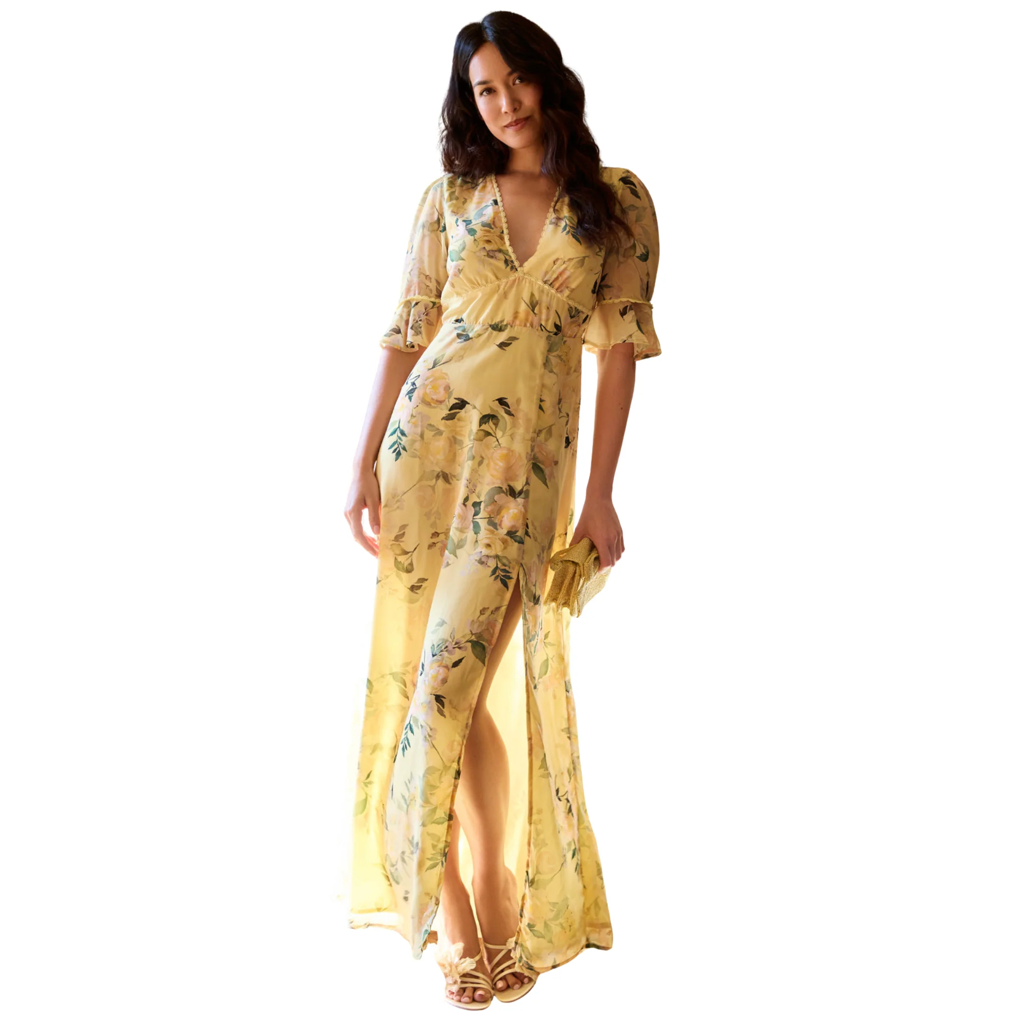 Womens Hope & Ivy Yellow Multi Goldie Dress - Image 3