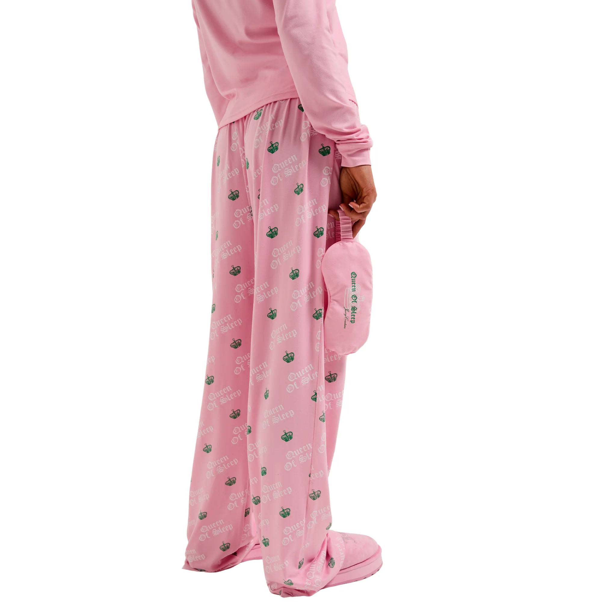 Womens Juicy Couture Pink Queen Of Sleep L/s Pyjama Set - Image 9