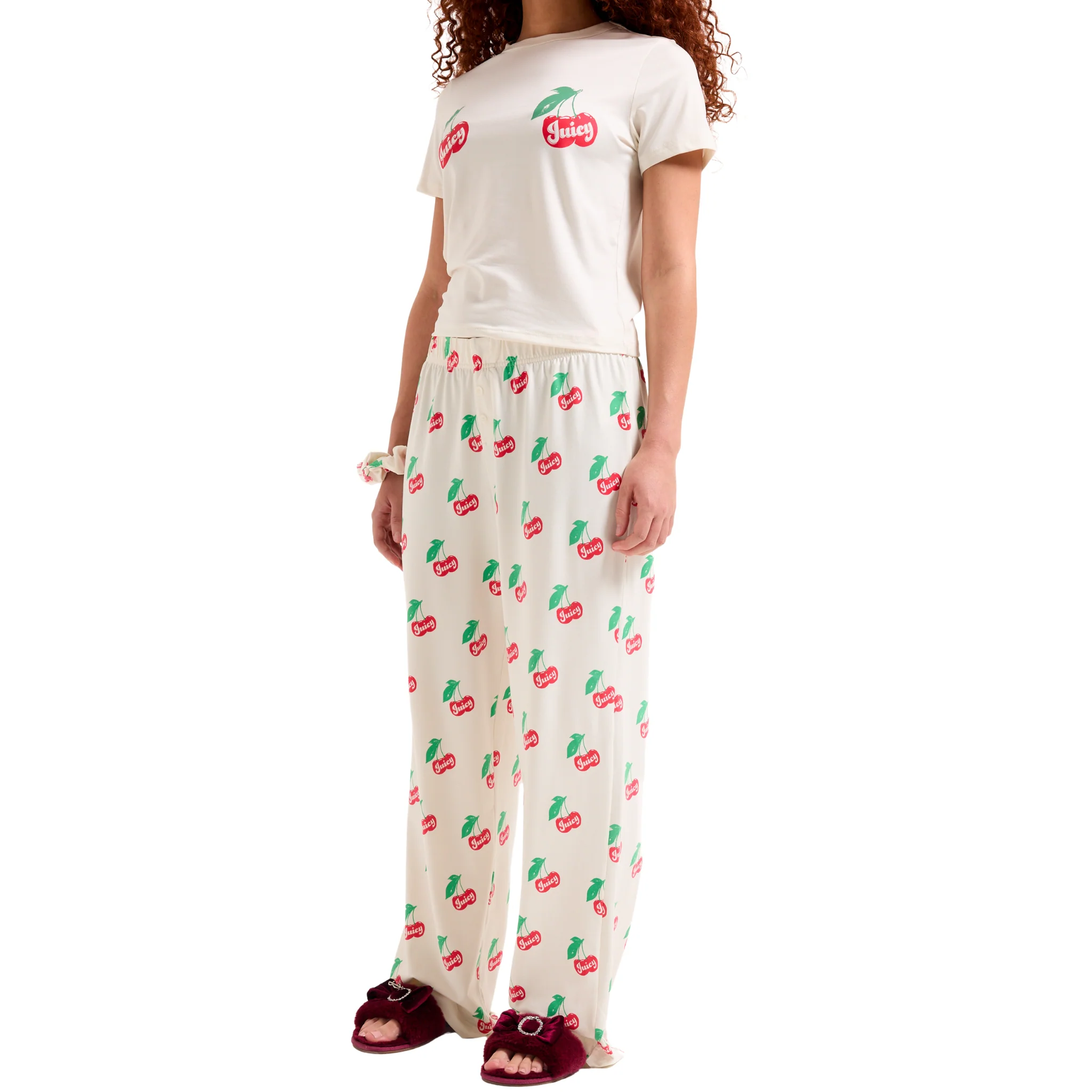 Womens Juicy Couture Sugar Swizzle Cherry S/s Pyjama Set - Image 3