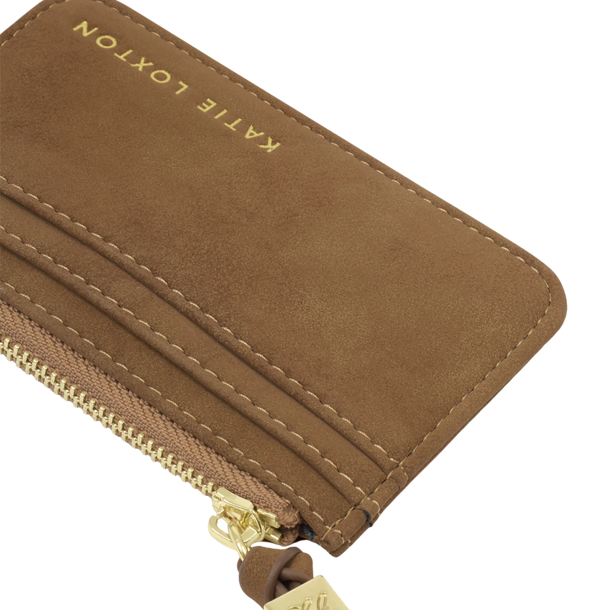 Womens Katie Loxton Caramel Suedette Gift Boxed Coin & Cardholder - Image 4