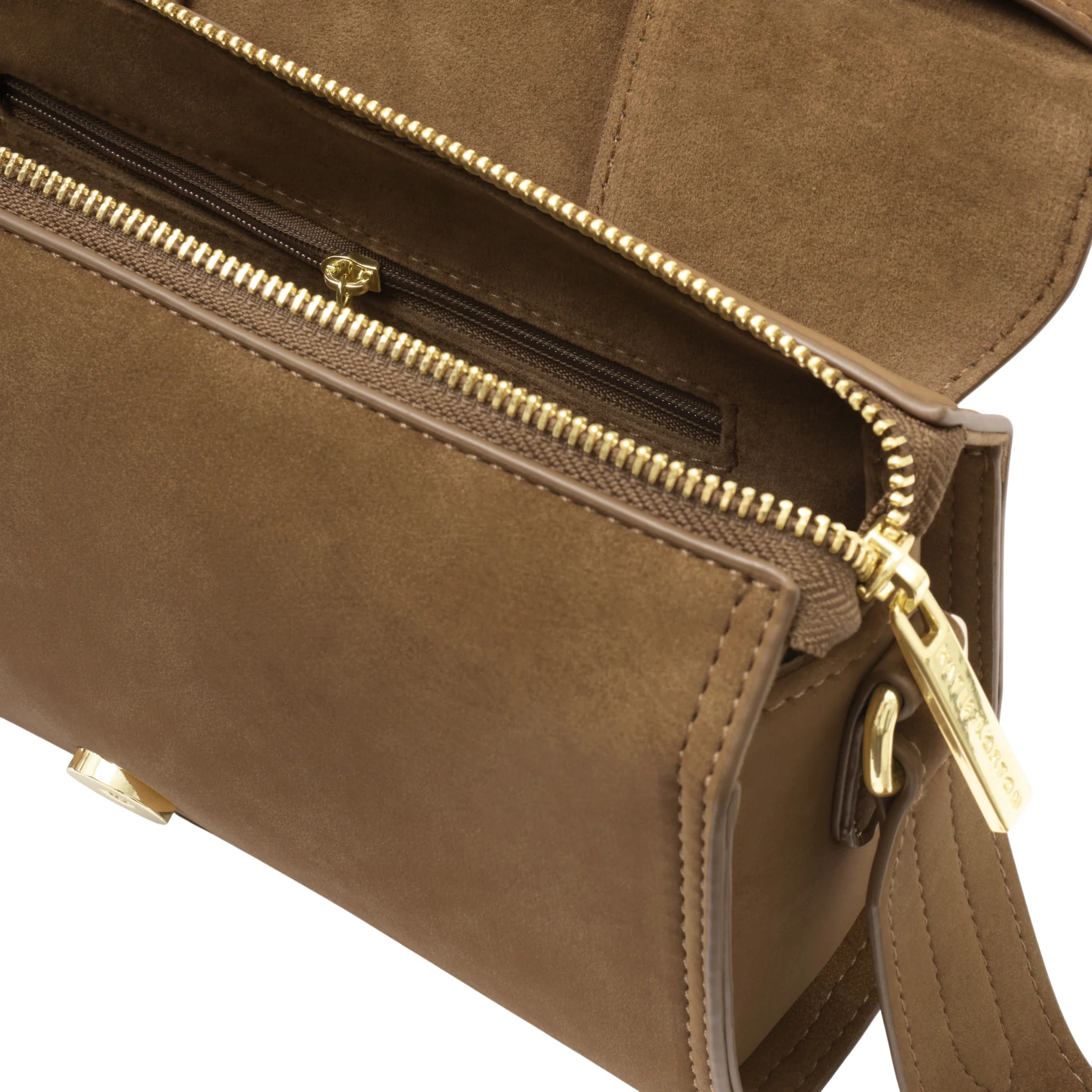 Womens Katie Loxton Caramel Suedette Taya Crossbody Bag - Image 2