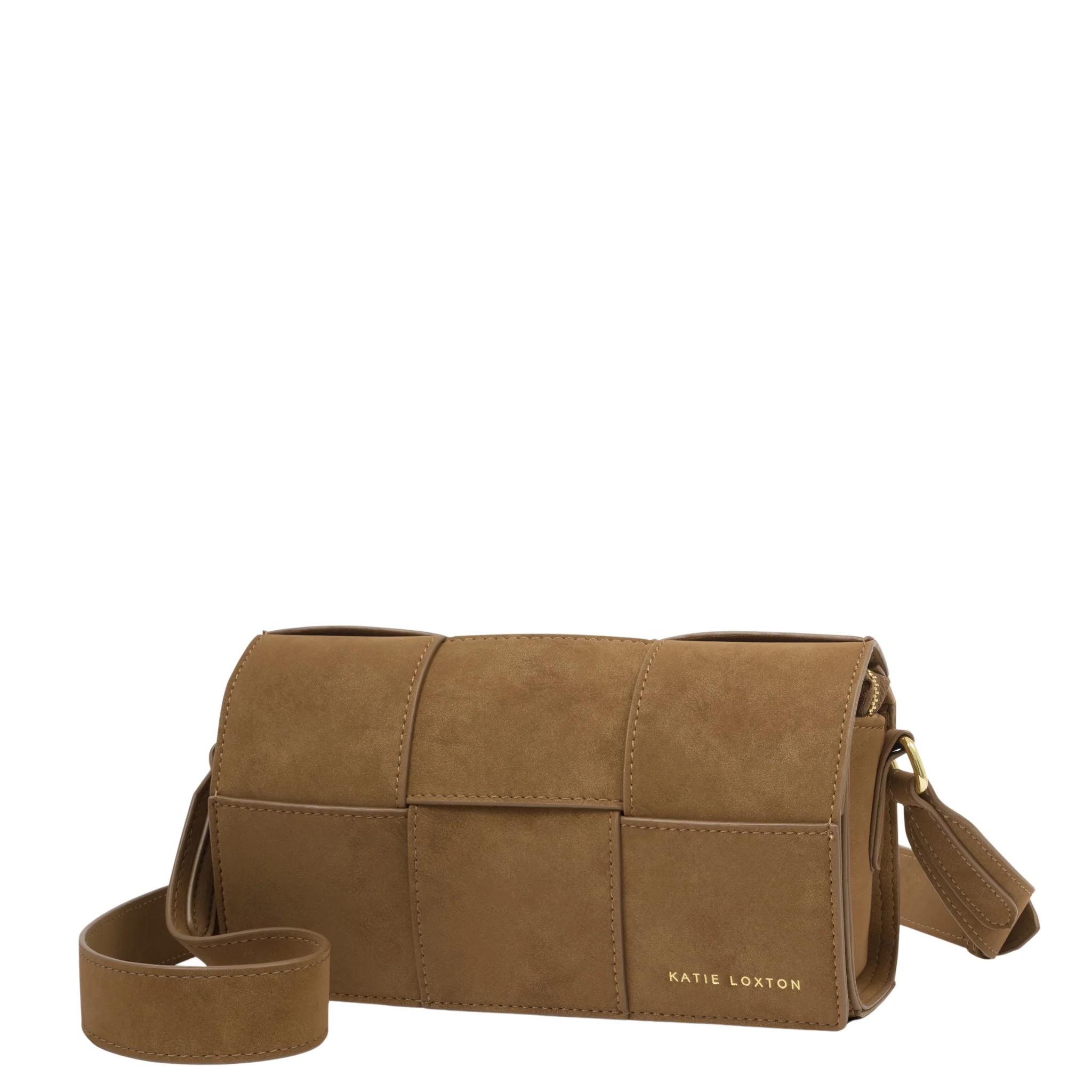 Womens Katie Loxton Caramel Suedette Taya Crossbody Bag - Image 3