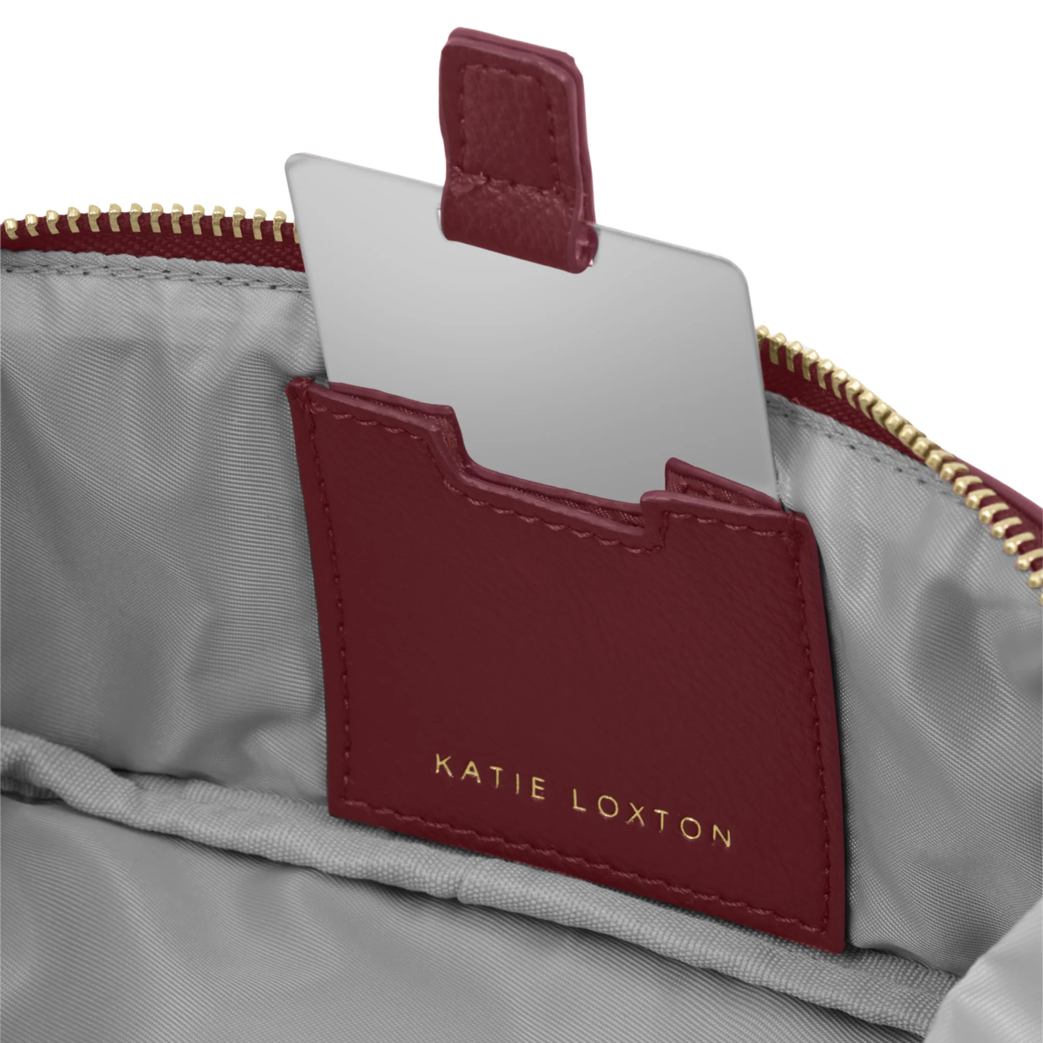 Womens Katie Loxton Cherry Fold Out Mirror Make Up Bag - Image 3