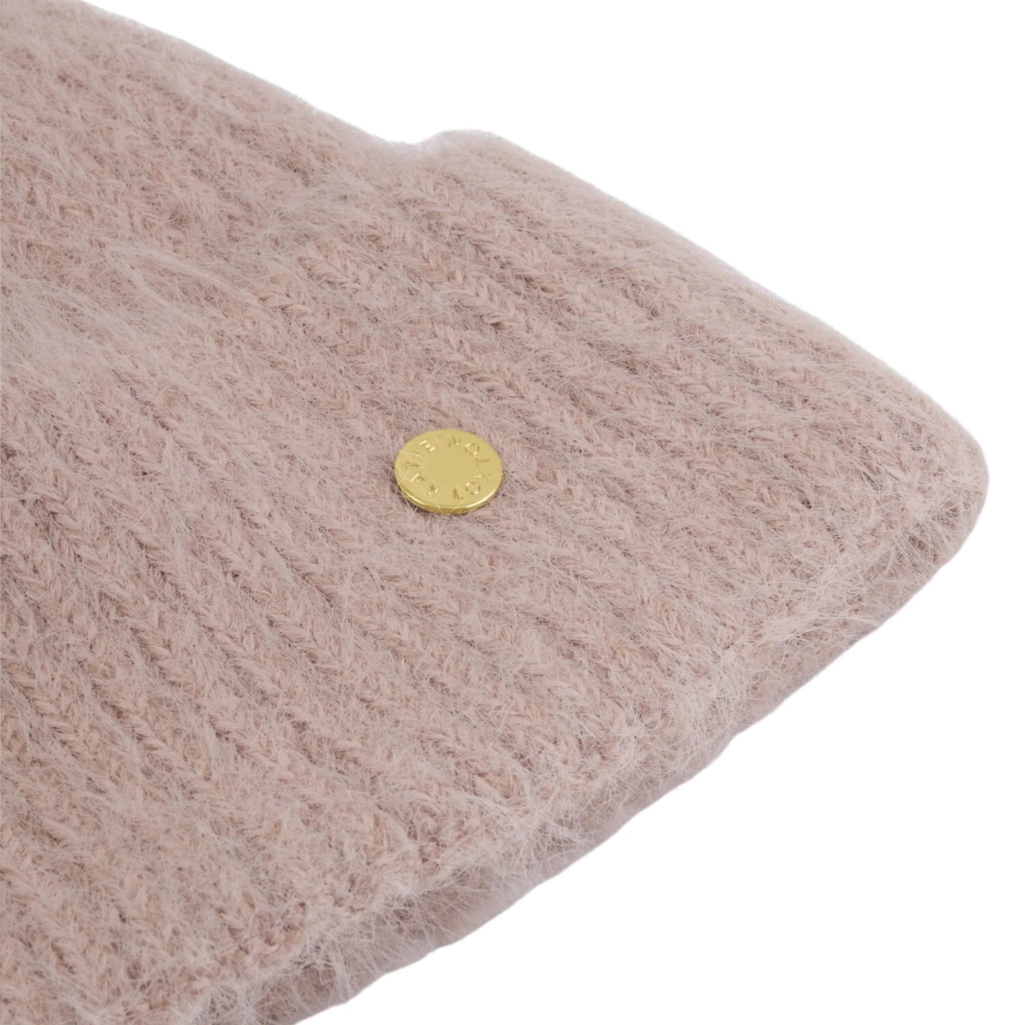 Womens Katie Loxton Dusty Pink Knitted Pom Pom Hat - Image 3