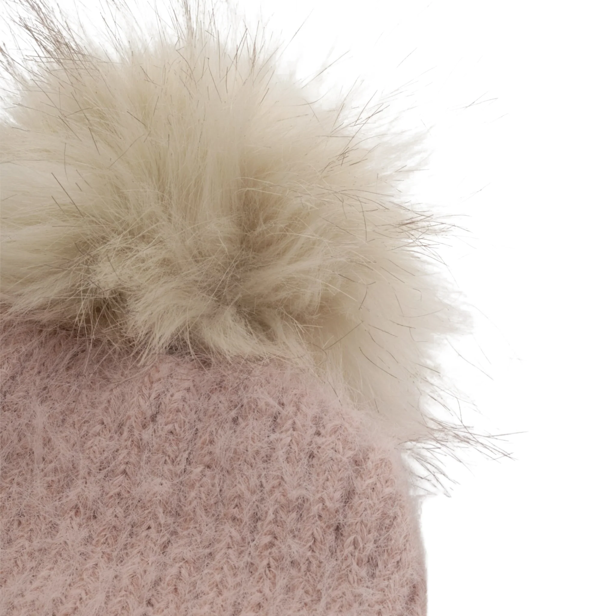 Womens Katie Loxton Dusty Pink Knitted Pom Pom Hat - Image 4