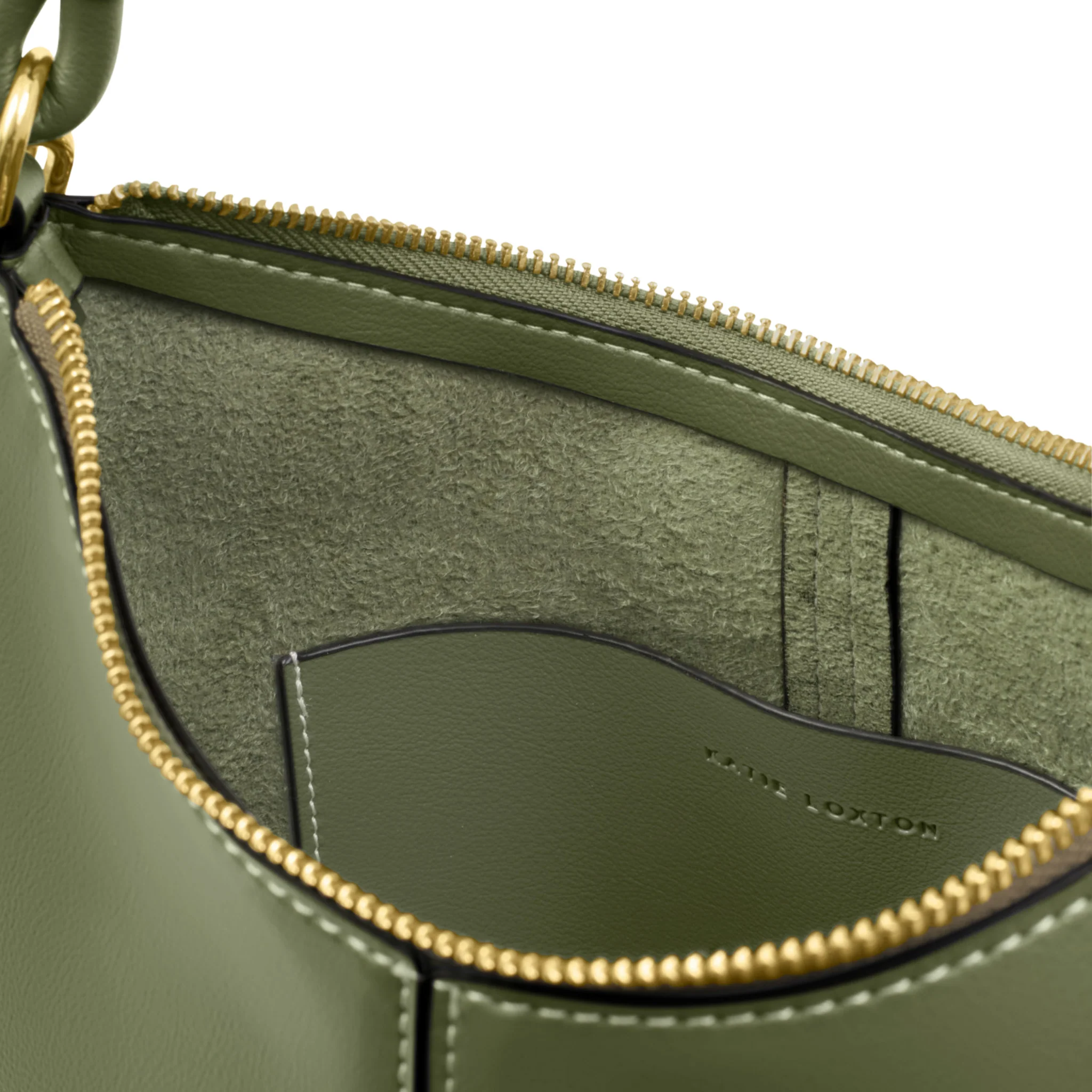 Womens Katie Loxton Khaki Hallie Satchel Bag - Image 4