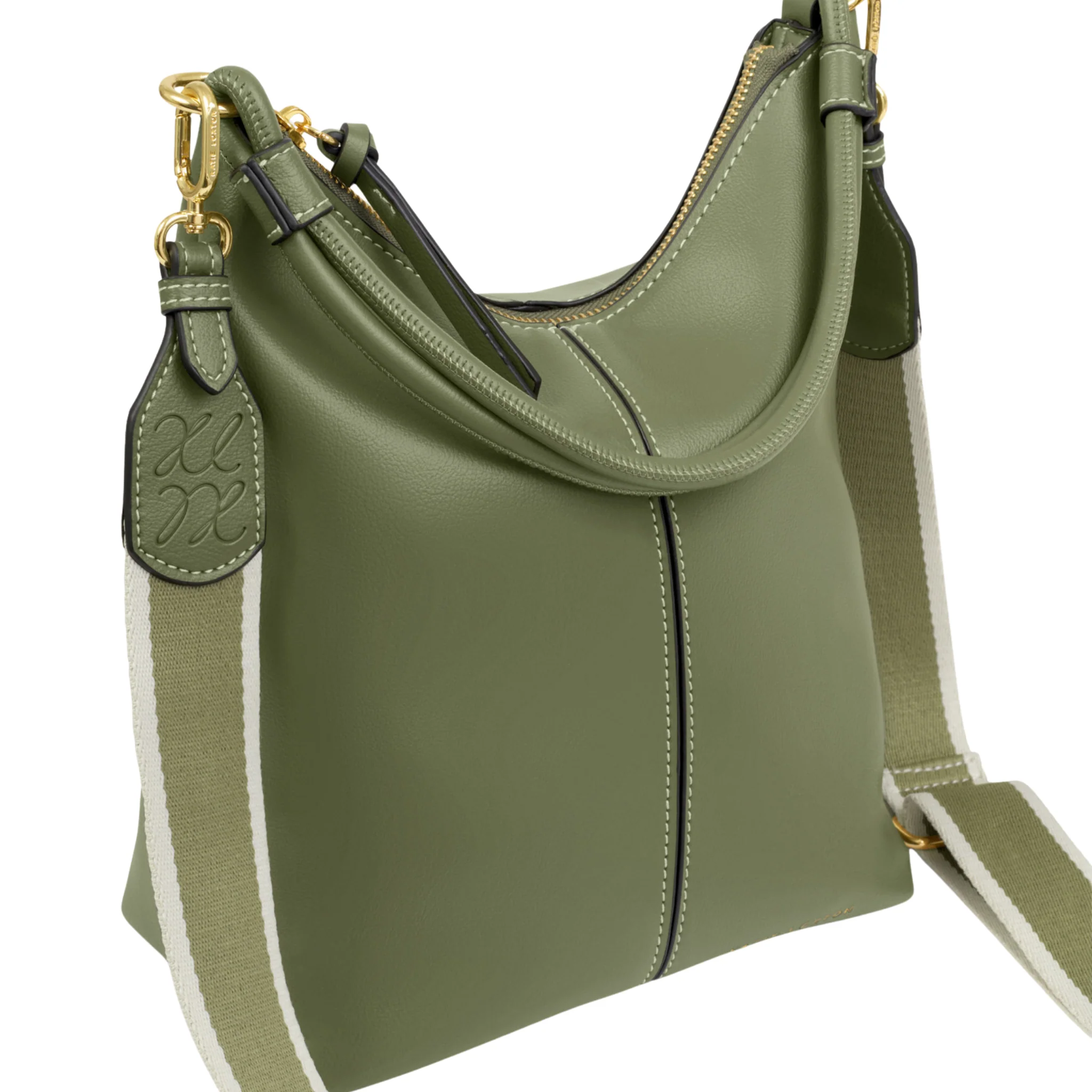 Womens Katie Loxton Khaki Hallie Satchel Bag - Image 5