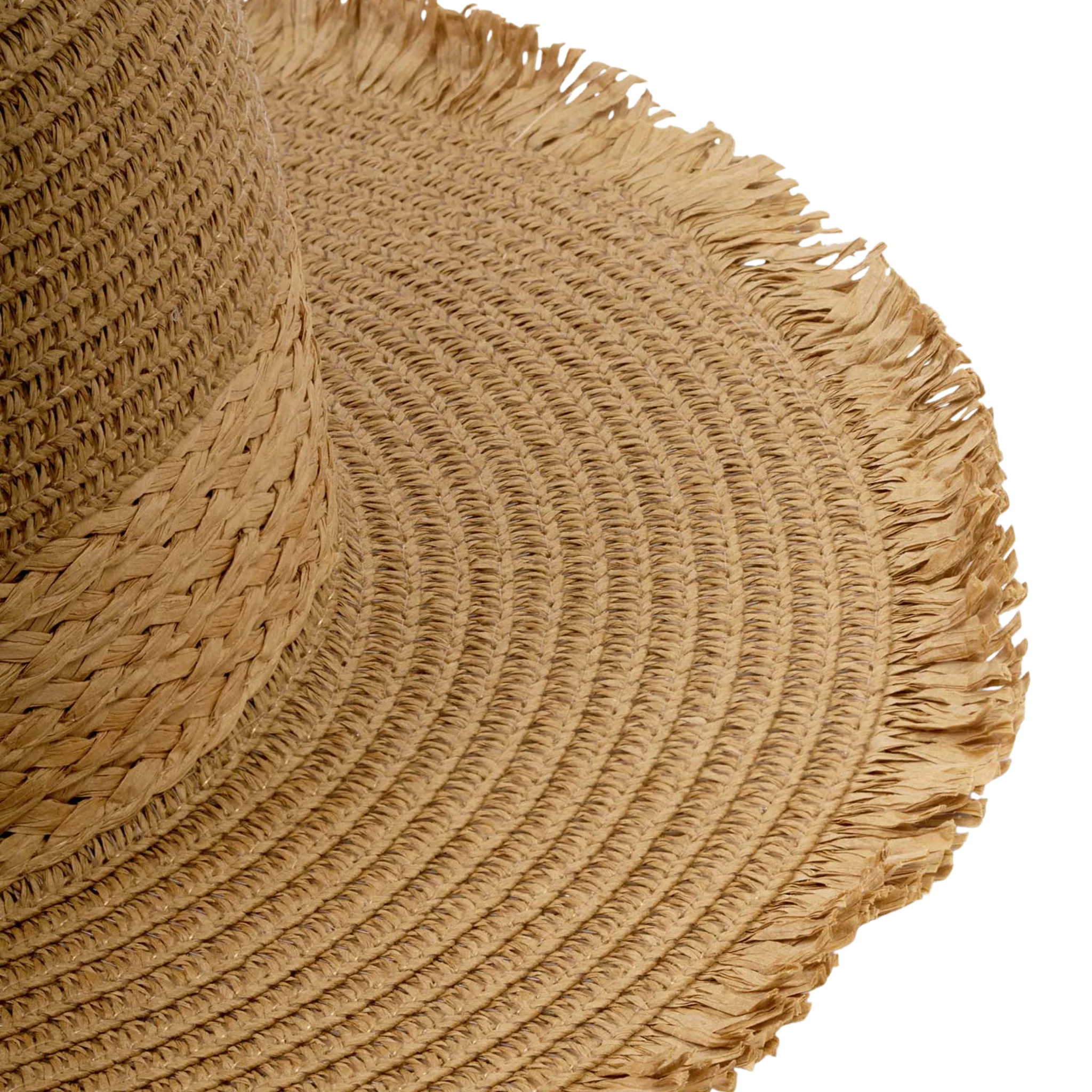 Womens Katie Loxton Natural Straw Adjustable Fedora Hat - Image 4