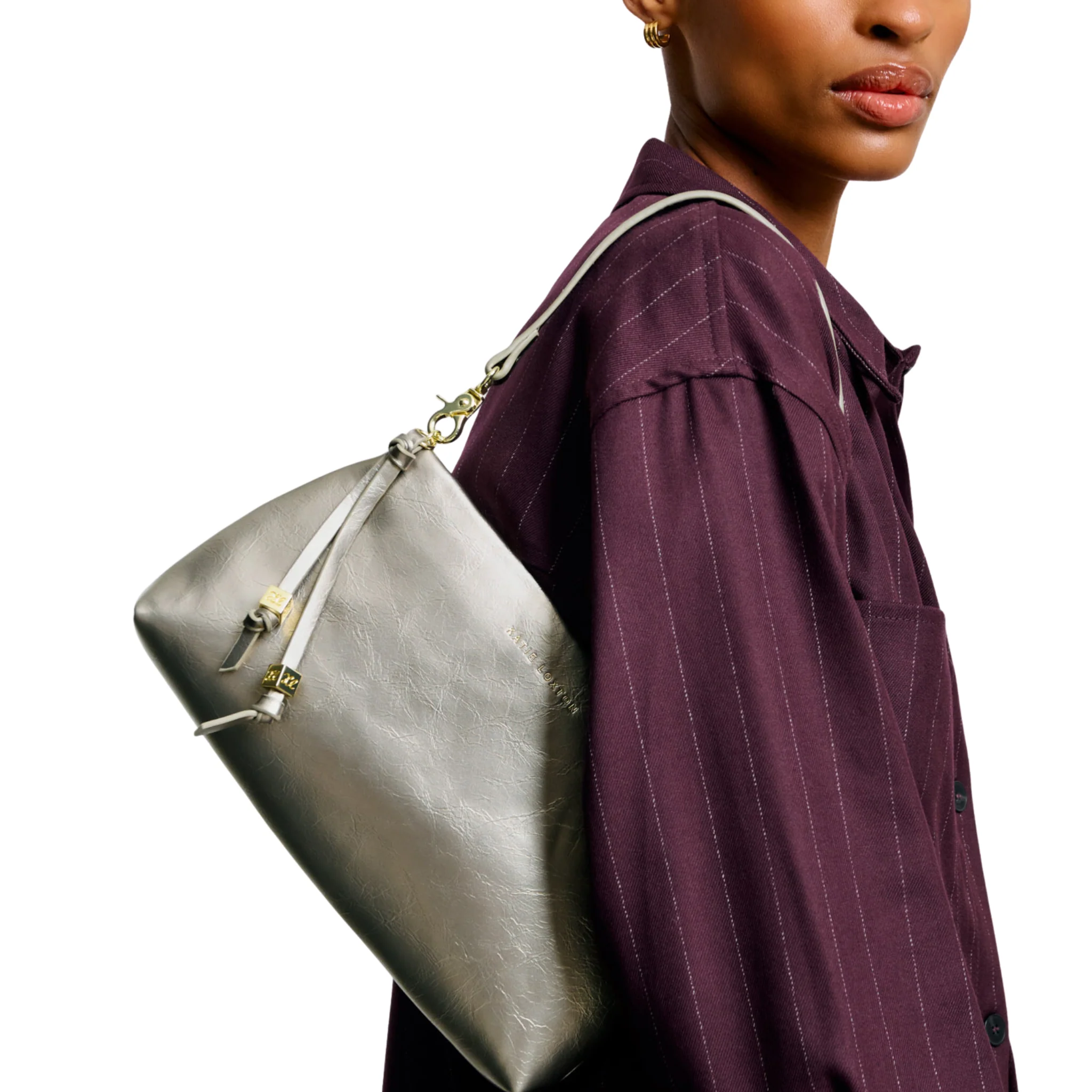 Womens Katie Loxton Pewter Nova Clutch Shoulder Bag - Image 2