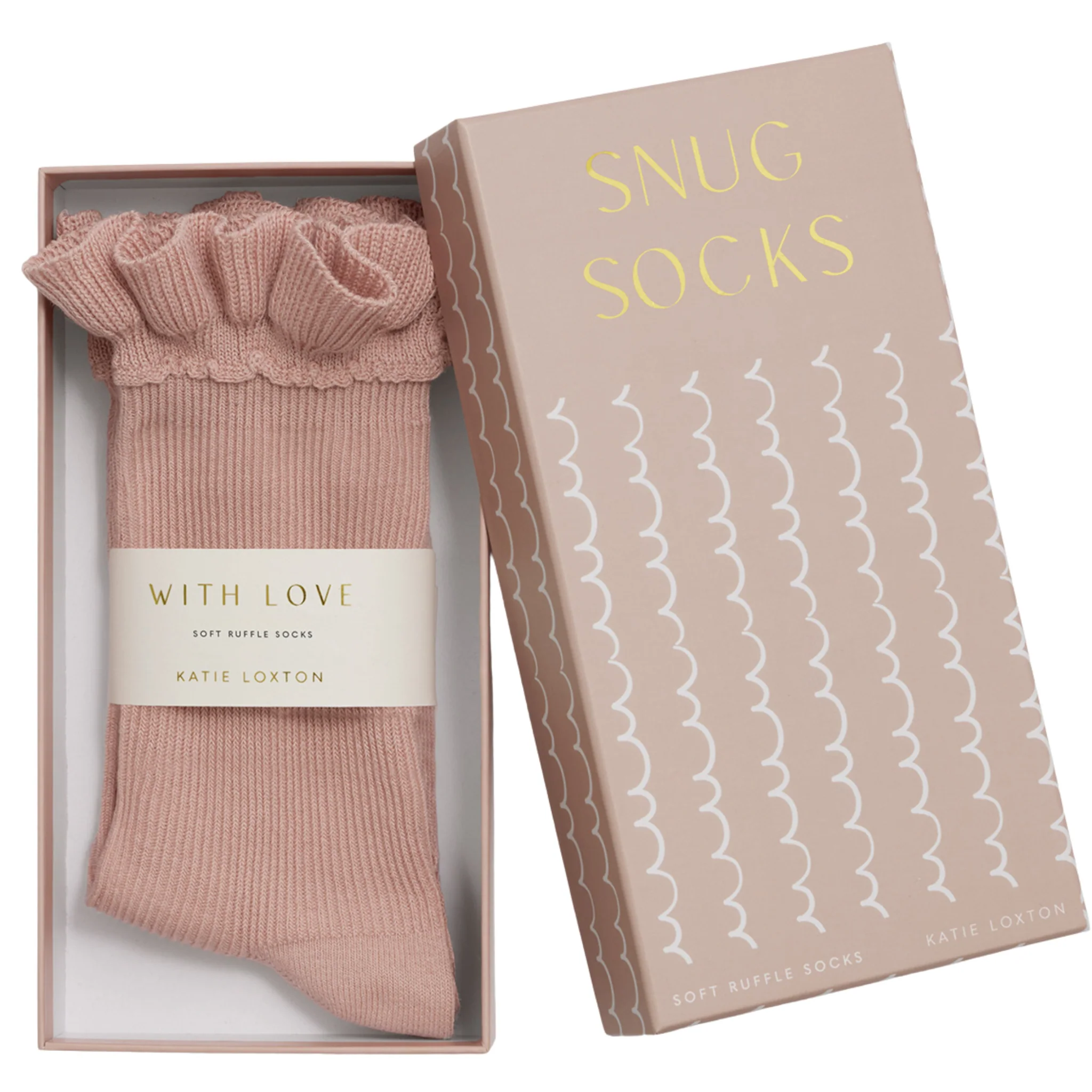 Womens Katie Loxton Pink Ruffle Gift Boxed Socks - Image 2