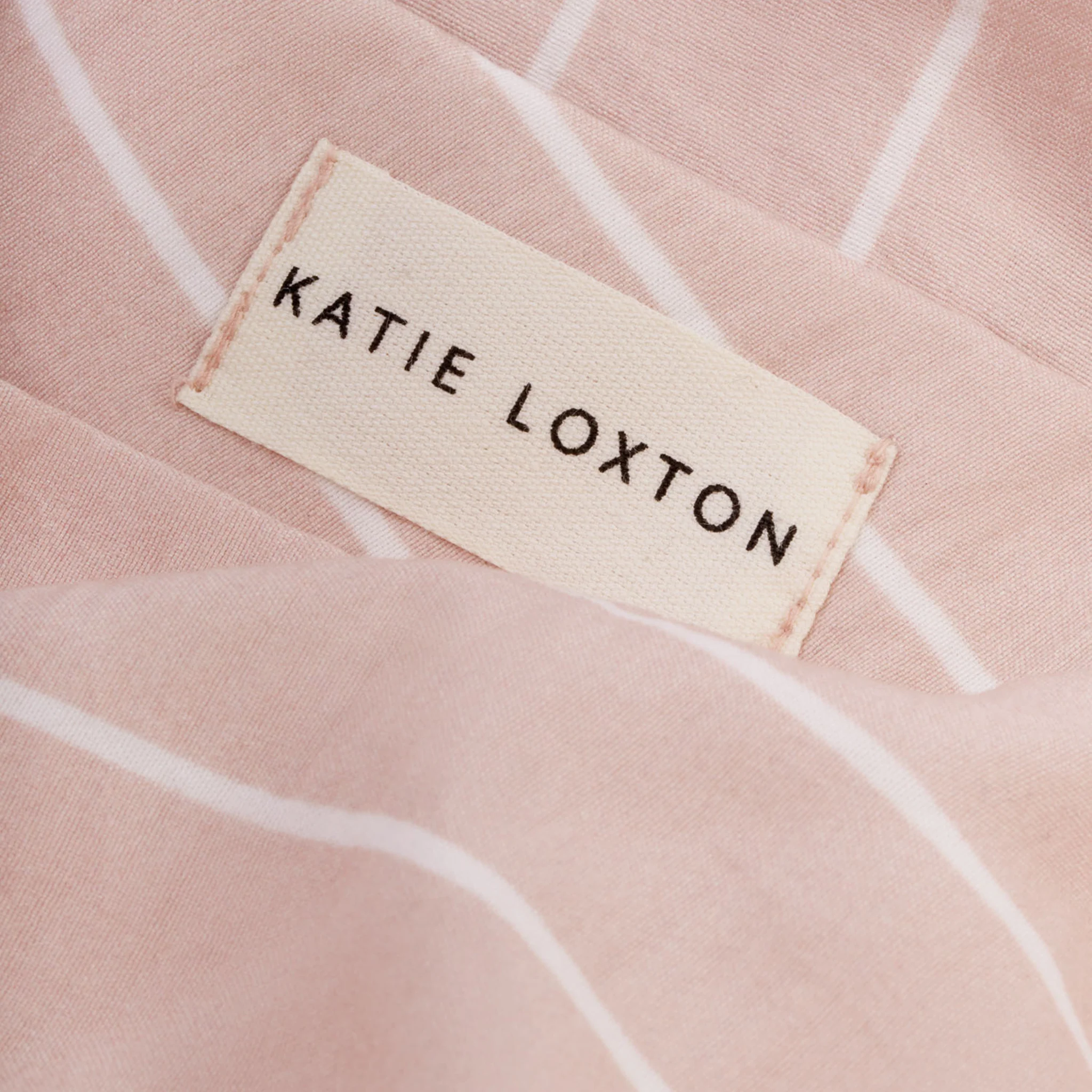 Womens Katie Loxton Pink/White/Stripe Print Gift Boxed Pyjama Set - Image 3