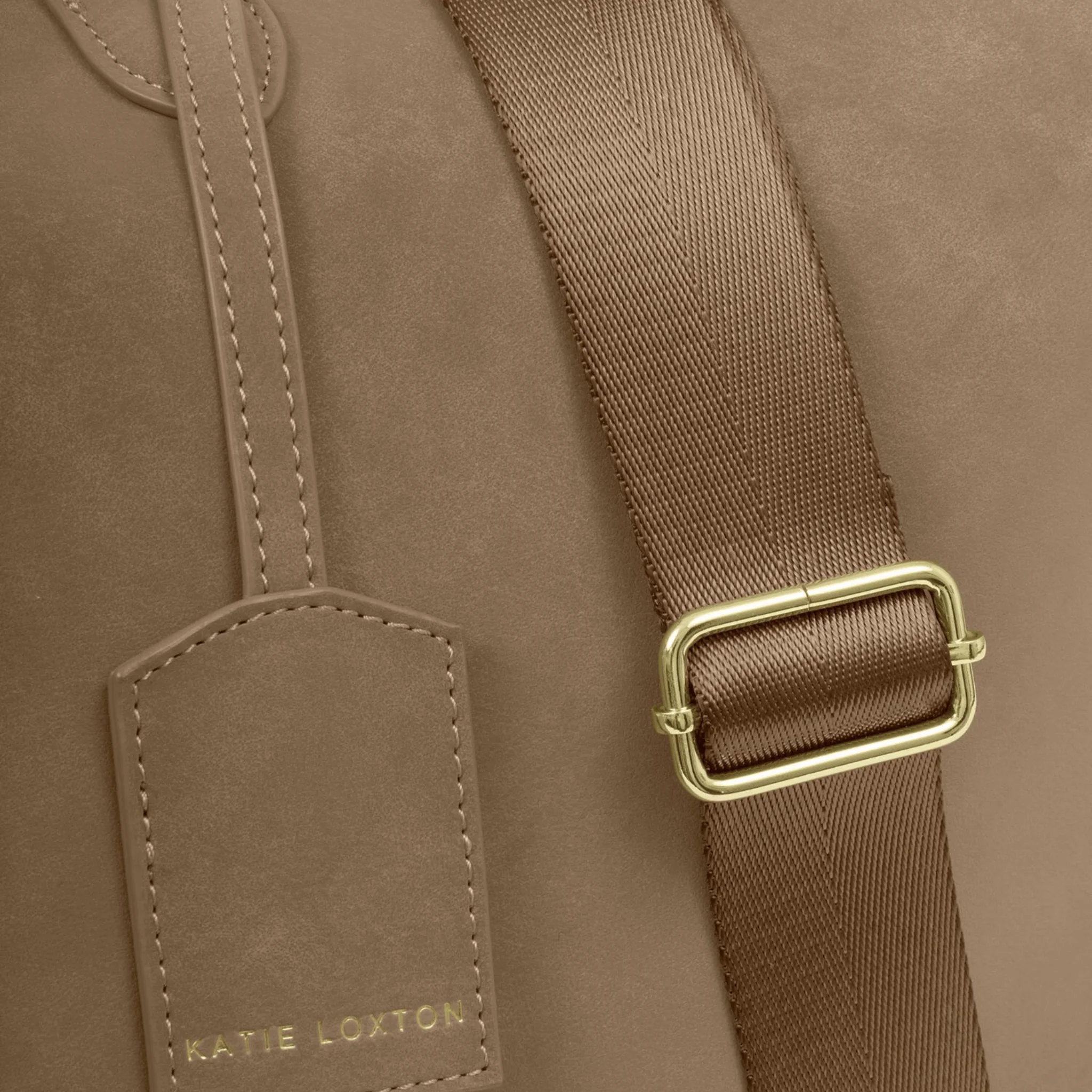 Womens Katie Loxton Taupe Soho Suedette Weekend Bag - Image 5