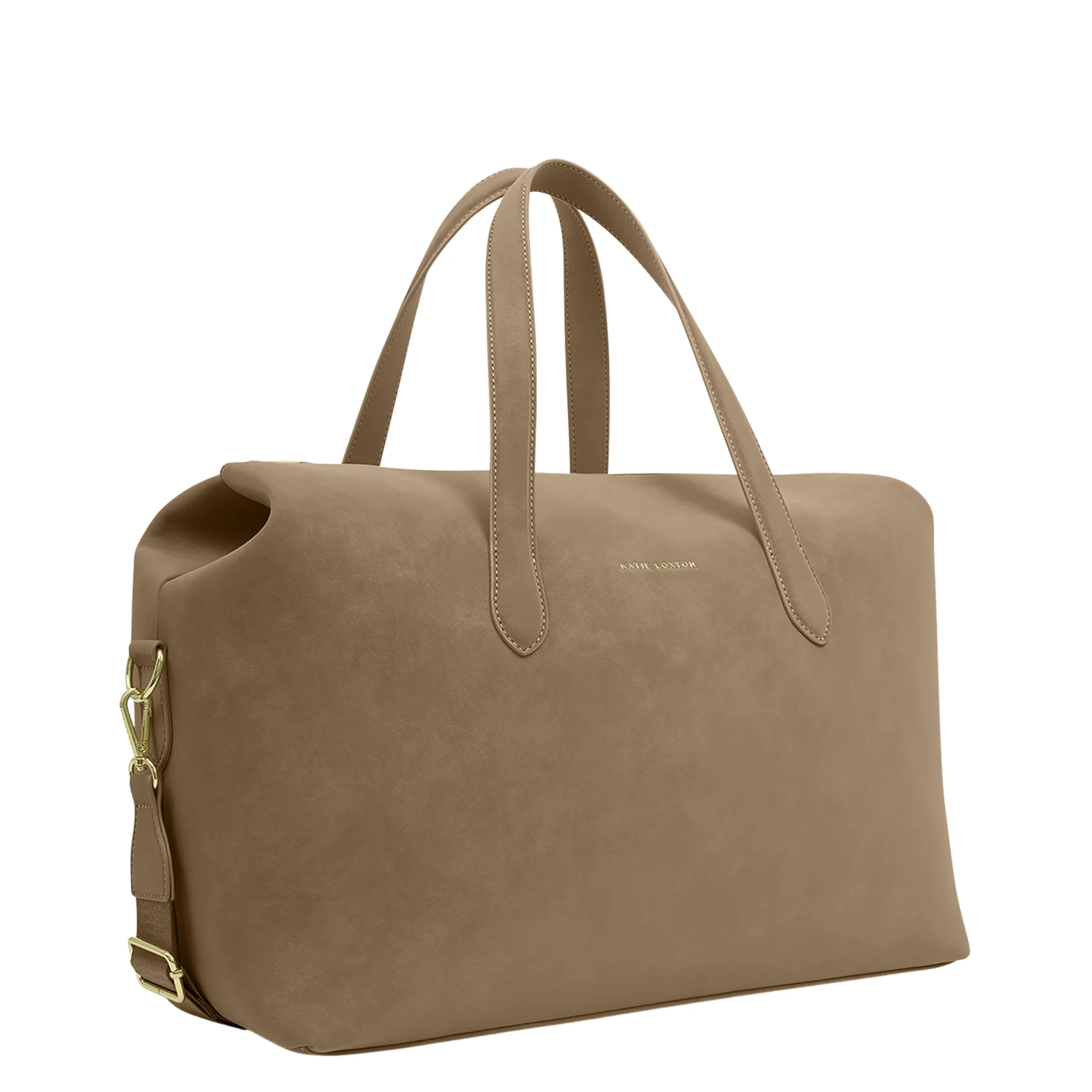 Womens Katie Loxton Taupe Suedette Milan Cabin Bag - Image 3