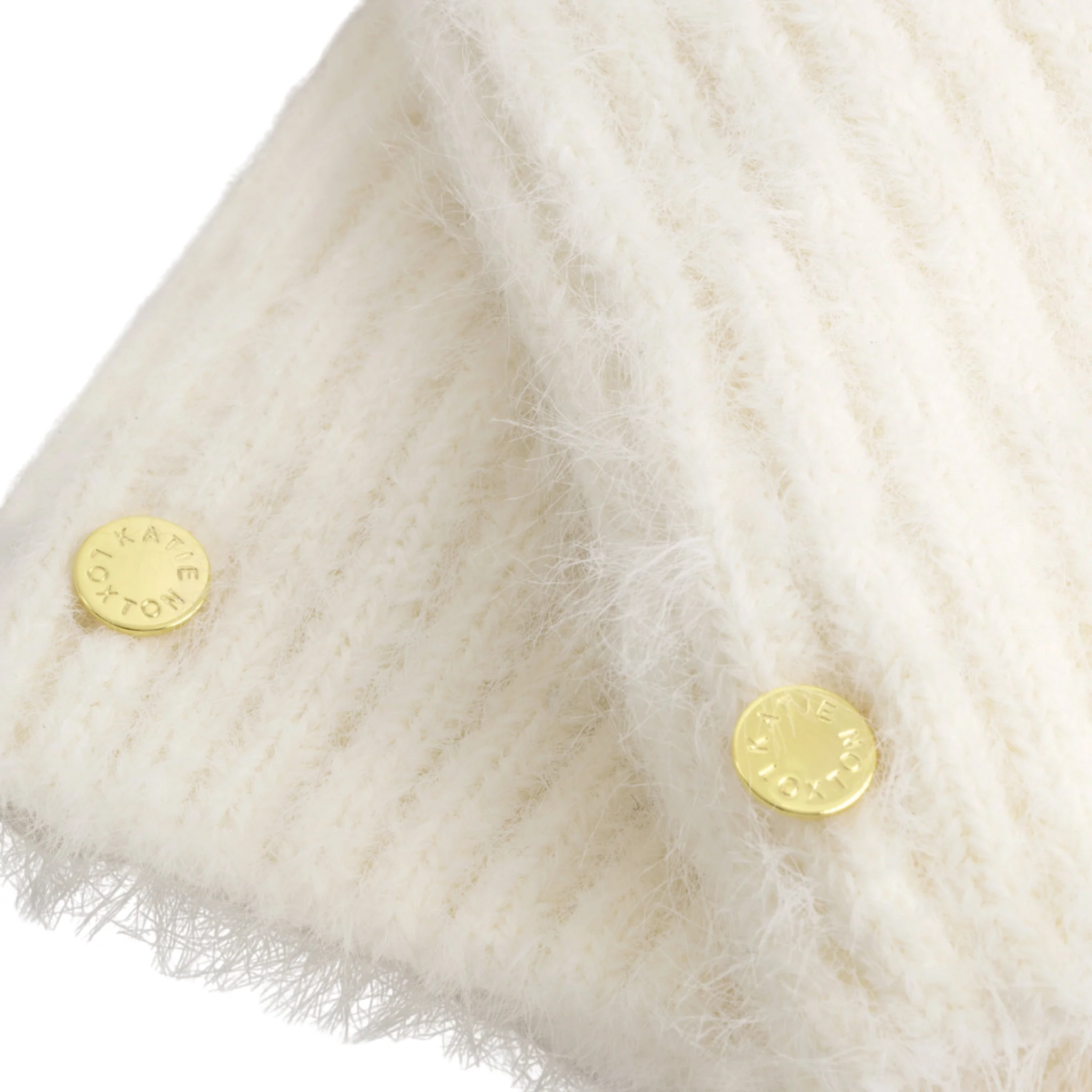 Womens Katie Loxton White Gift Boxed Soft Knit Gloves - Image 3