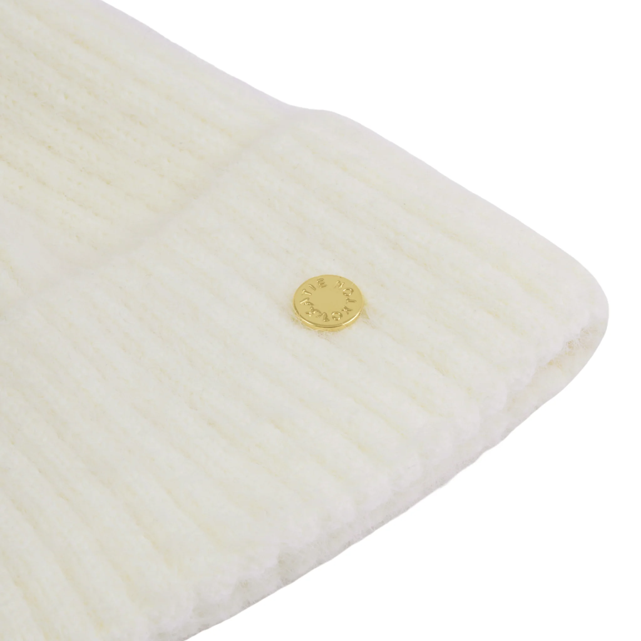Womens Katie Loxton White Knitted Pom Pom Hat - Image 3