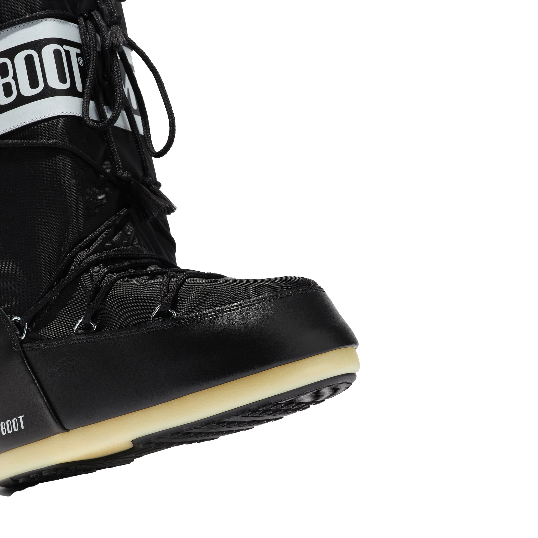 Womens Moon Boot Black Icon Nylon Boots - Image 2