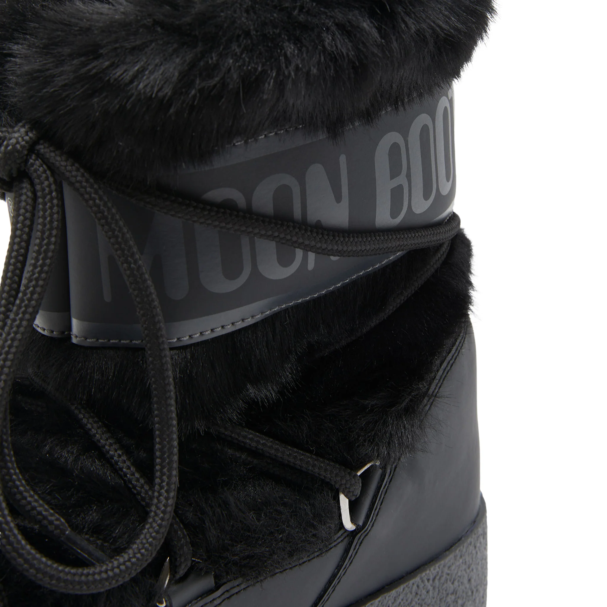 Womens Moon Boot Black LTRACK Faux Fur WP Boots - Image 4