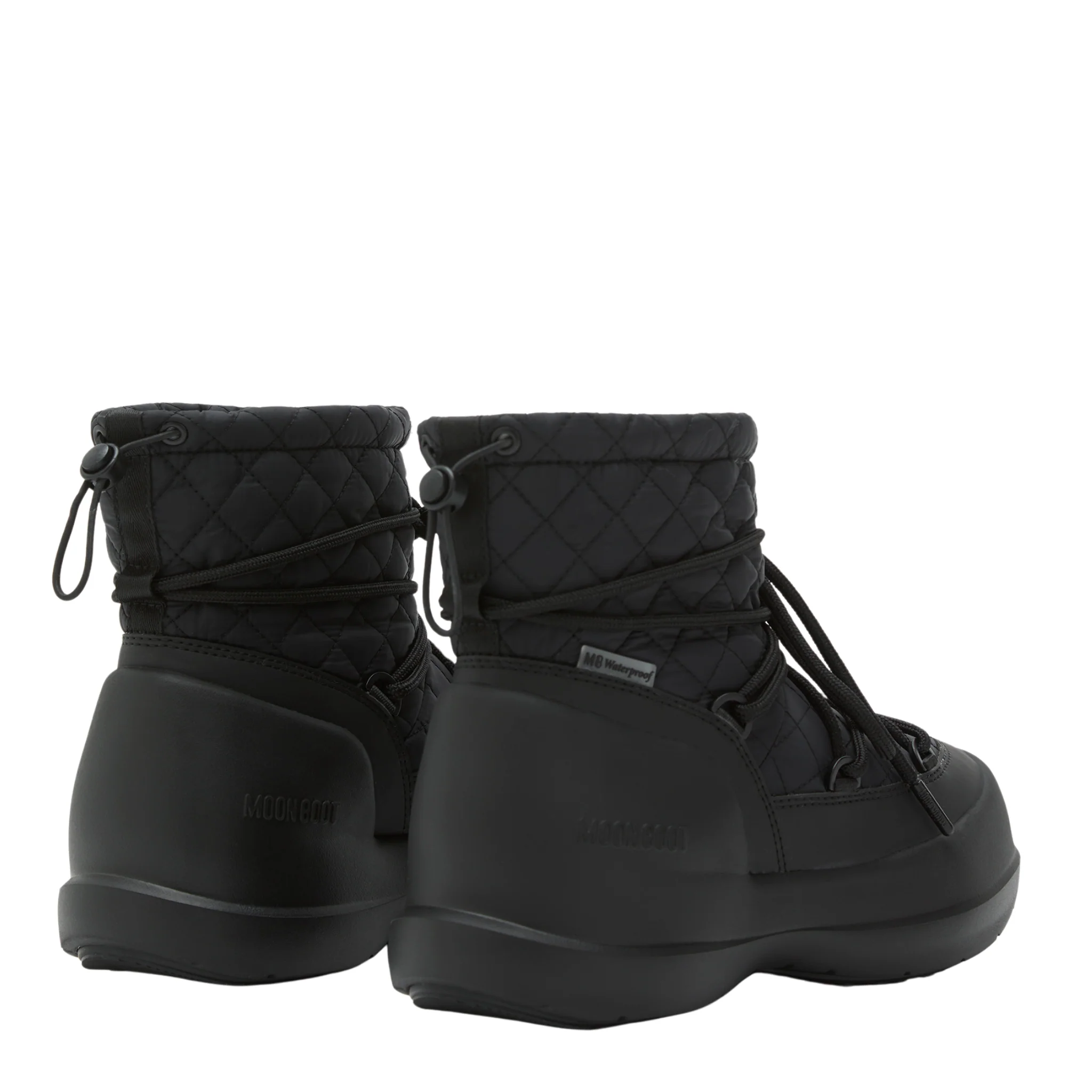 Womens Moon Boot Black Mezzaluna Quilted Mid WP Boots - Image 2
