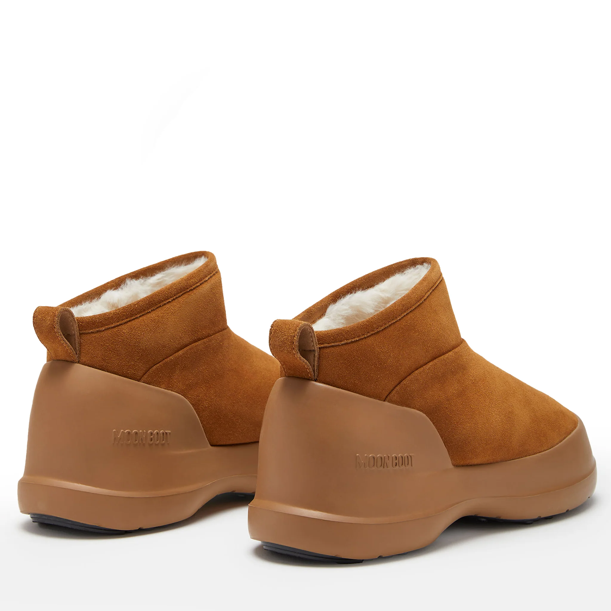 Womens Moon Boot Cognac Luna Low Boot Suede - Image 3