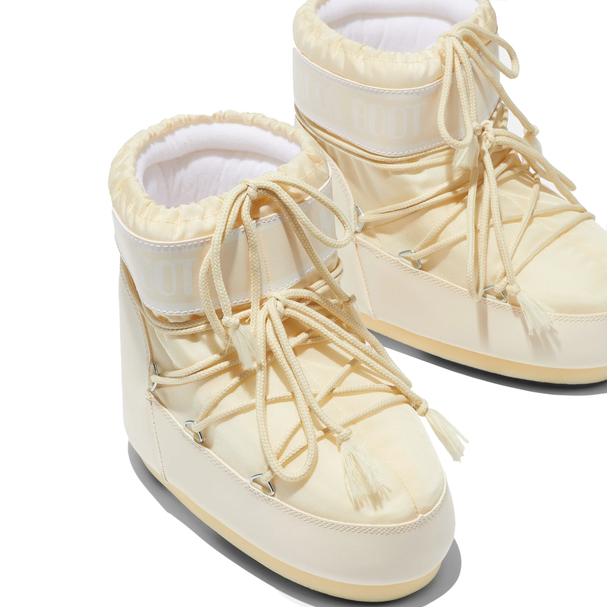 Womens Moon Boot Cream Icon Low Nylon Boots - Image 2