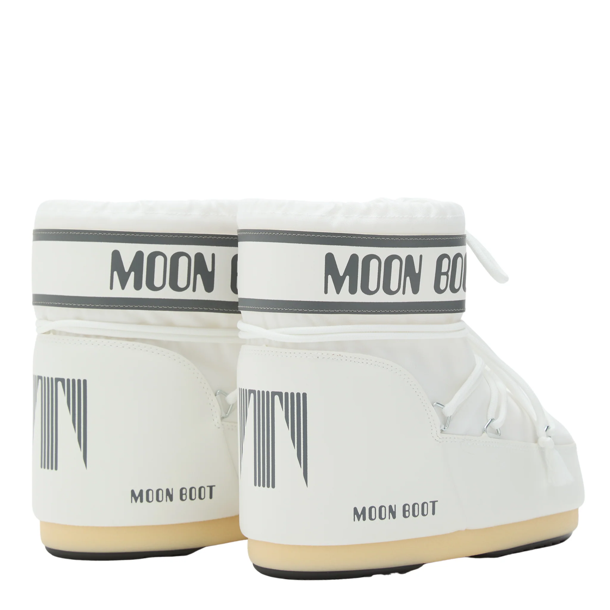 Womens Moon Boot White Mono Icon Low Nylon Boots - Image 2
