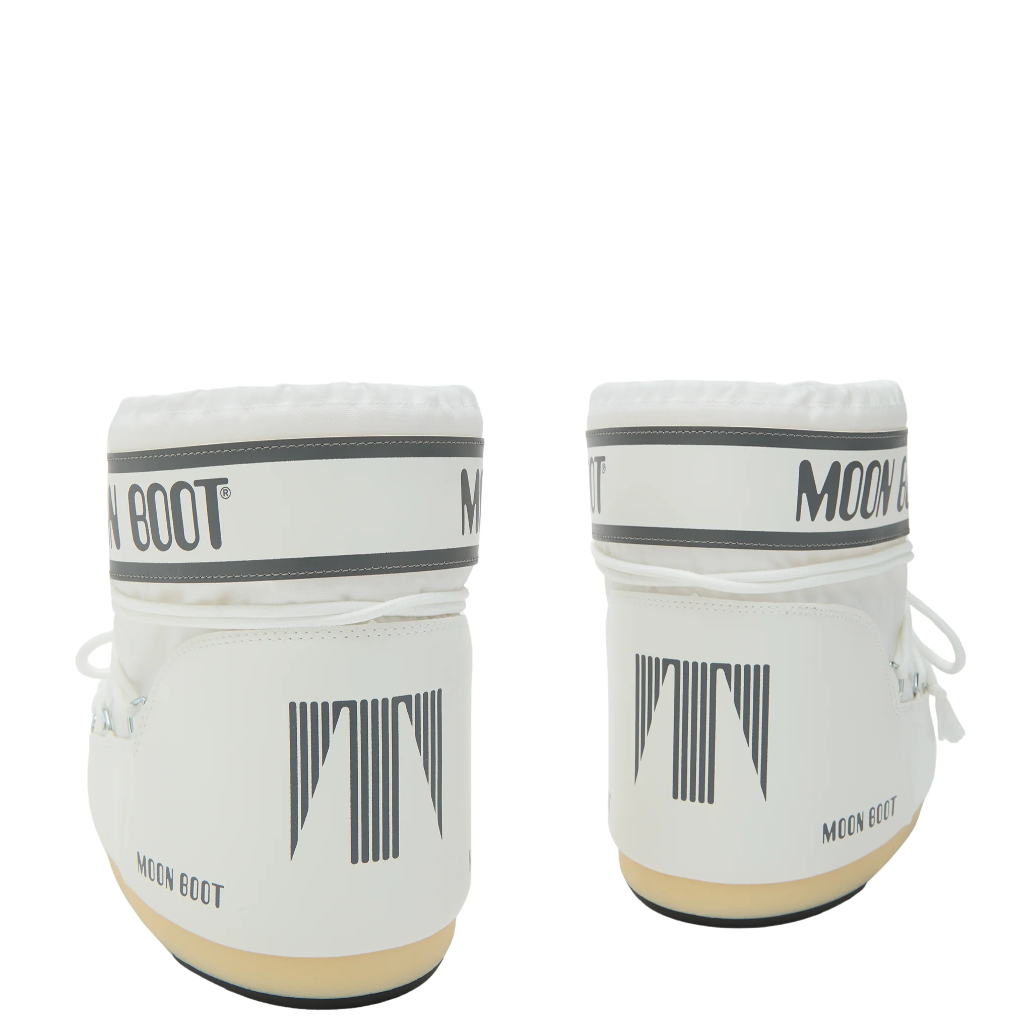 Womens Moon Boot White Mono Icon Low Nylon Boots - Image 3