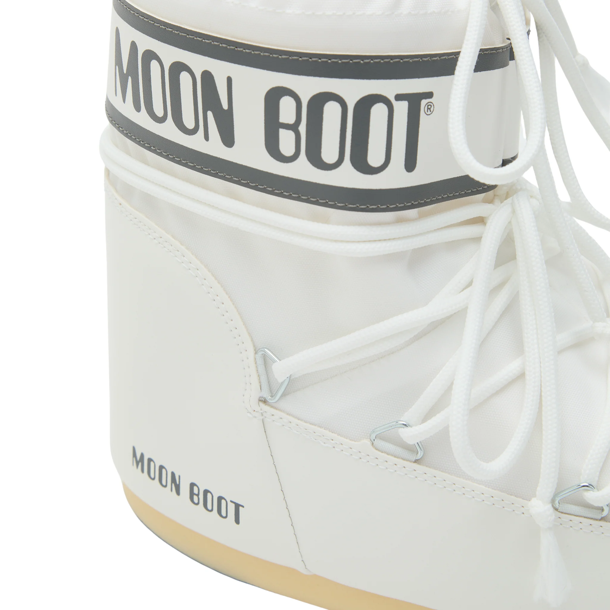 Womens Moon Boot White Mono Icon Low Nylon Boots - Image 4