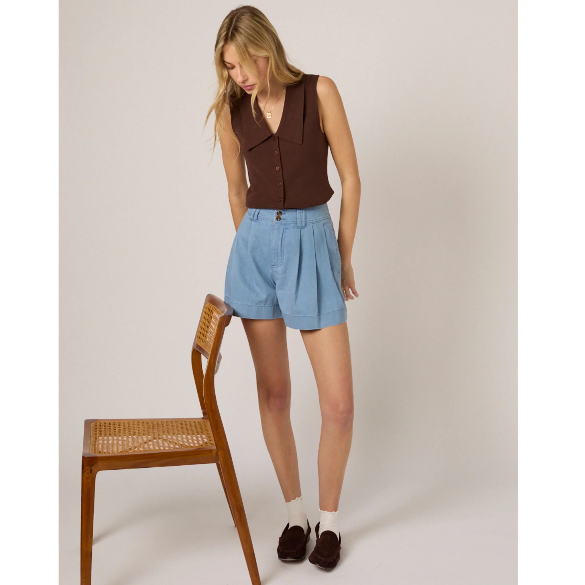 Womens Nobody's Child Blue Albie Denim Shorts - Image 4