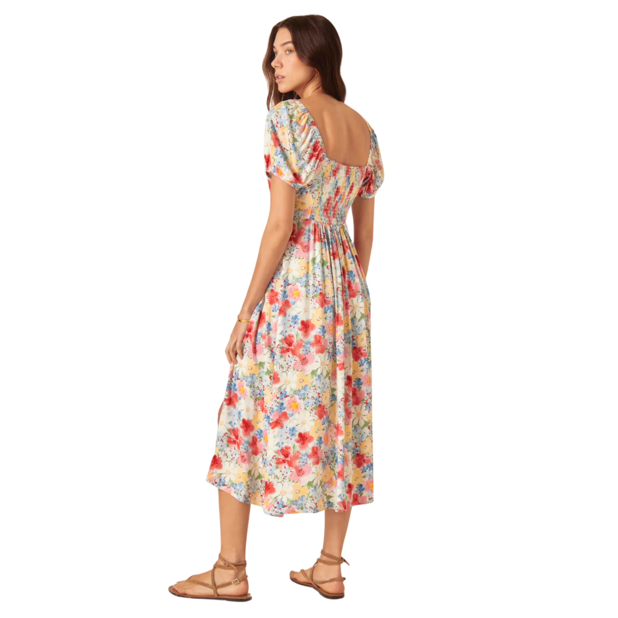 Womens Nobody's Child Blue Floral Leith Midi Dress - Image 3