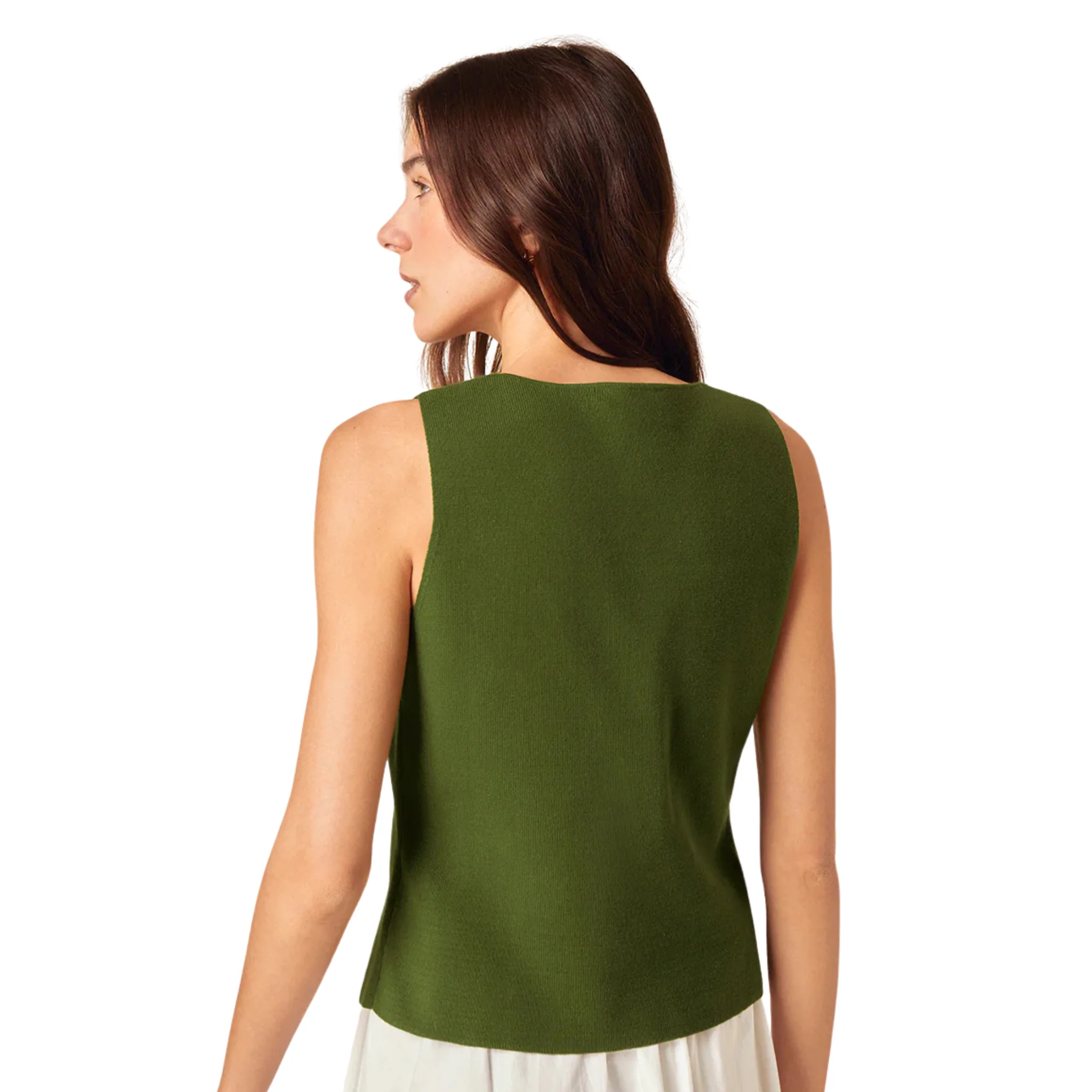 Womens Nobody's Child Green Fine Knitted Waistcoat - Image 4