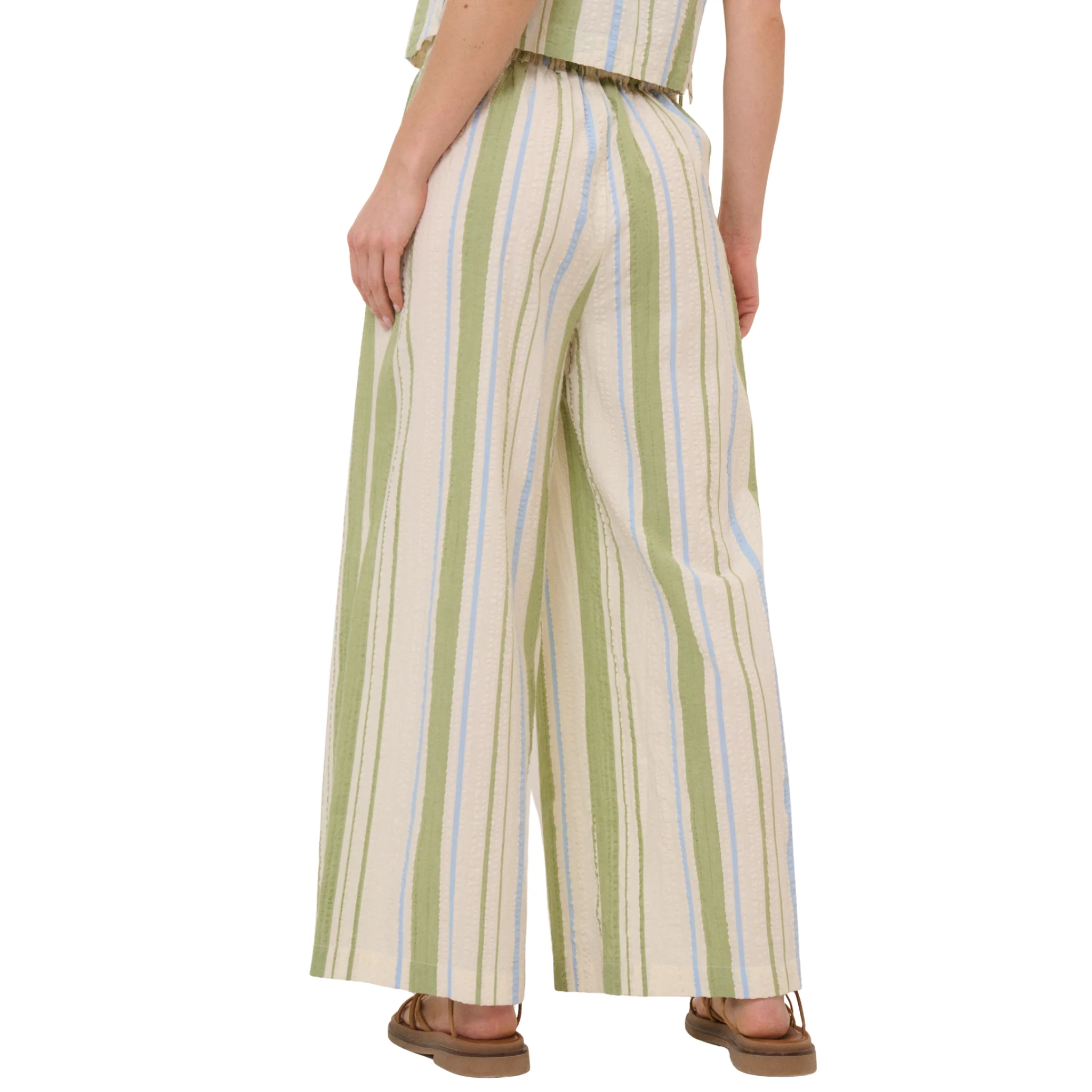 Womens Nobody's Child Green Stripe Parker Trousers - Image 4