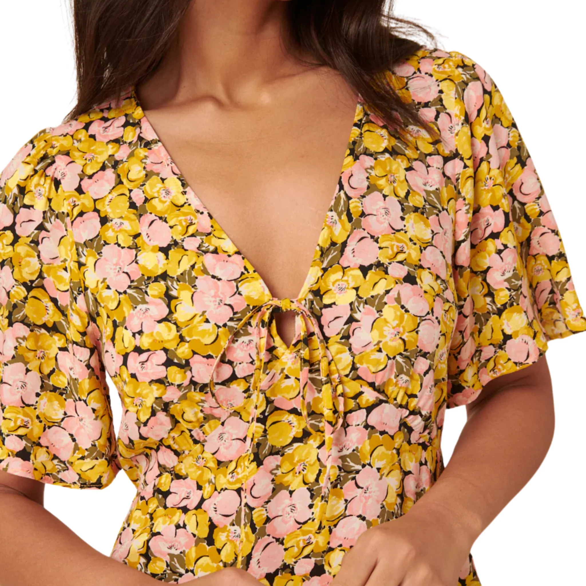 Womens Nobody's Child Multi Floral Dalia Midi Dress - Image 3