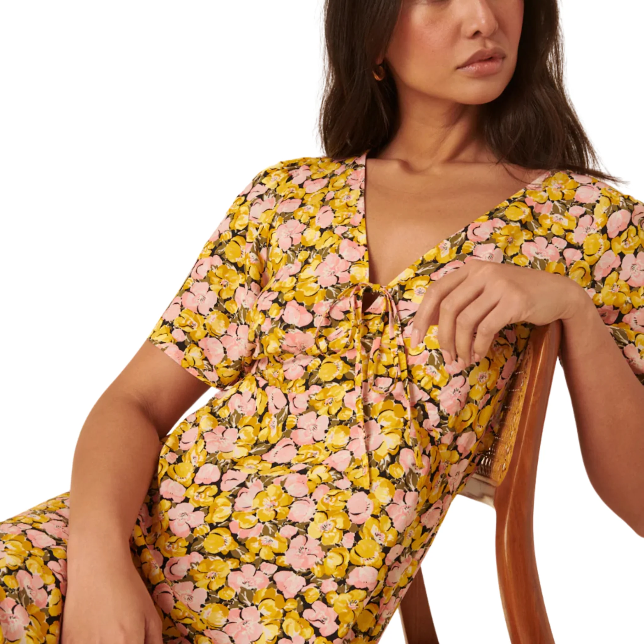 Womens Nobody's Child Multi Floral Dalia Midi Dress - Image 4