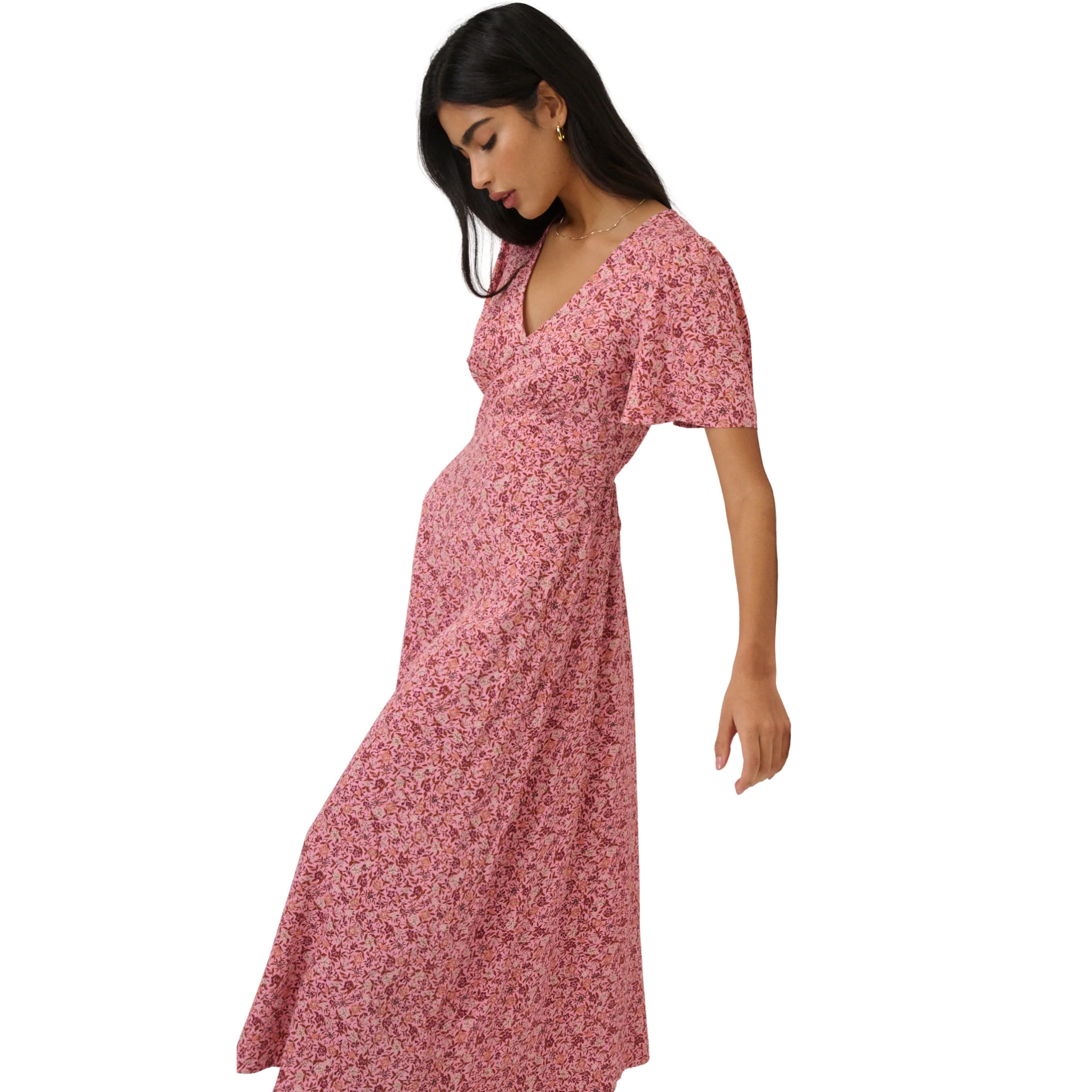 Womens Nobody's Child Pink Atlas Midi Dress - Image 3