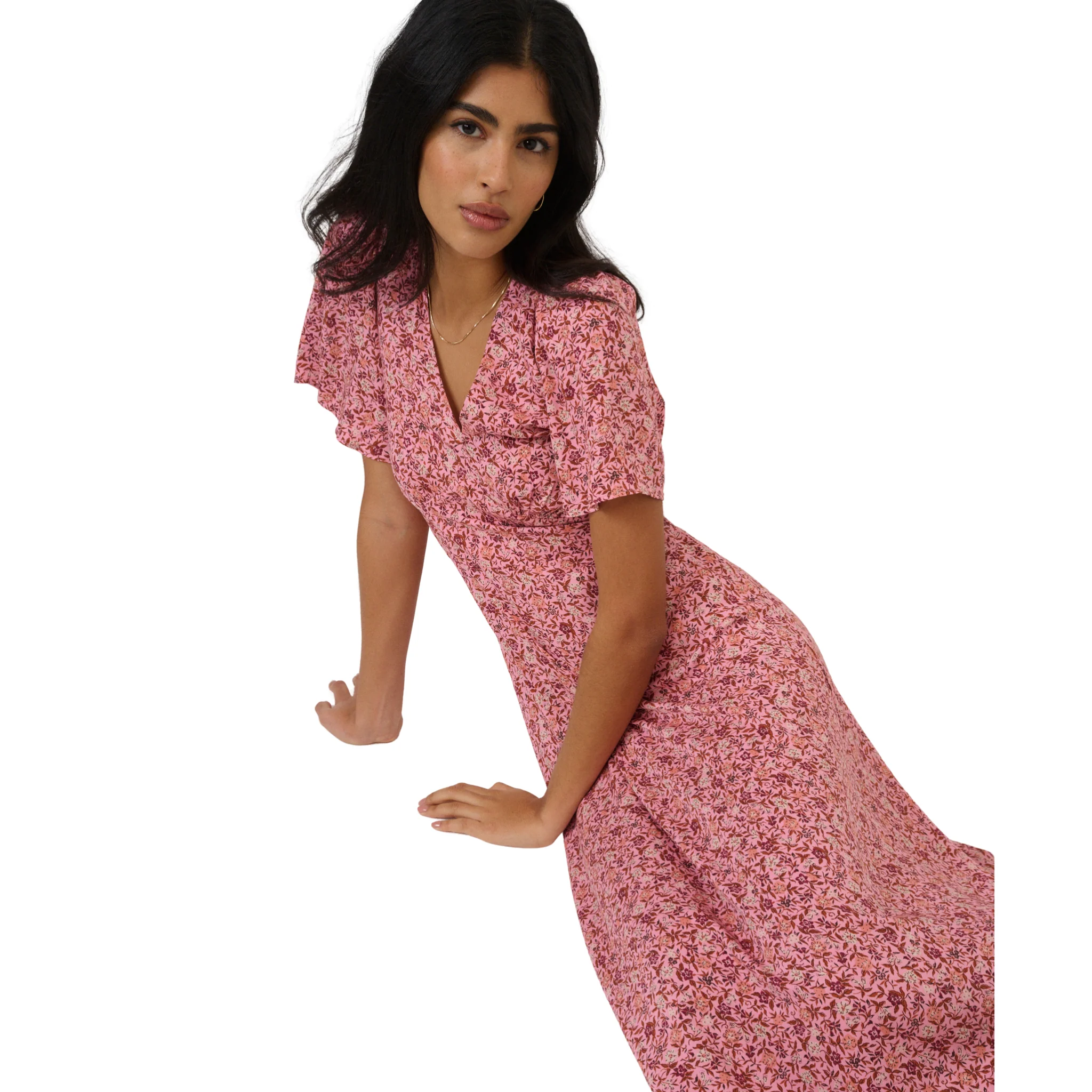 Womens Nobody's Child Pink Atlas Midi Dress - Image 5