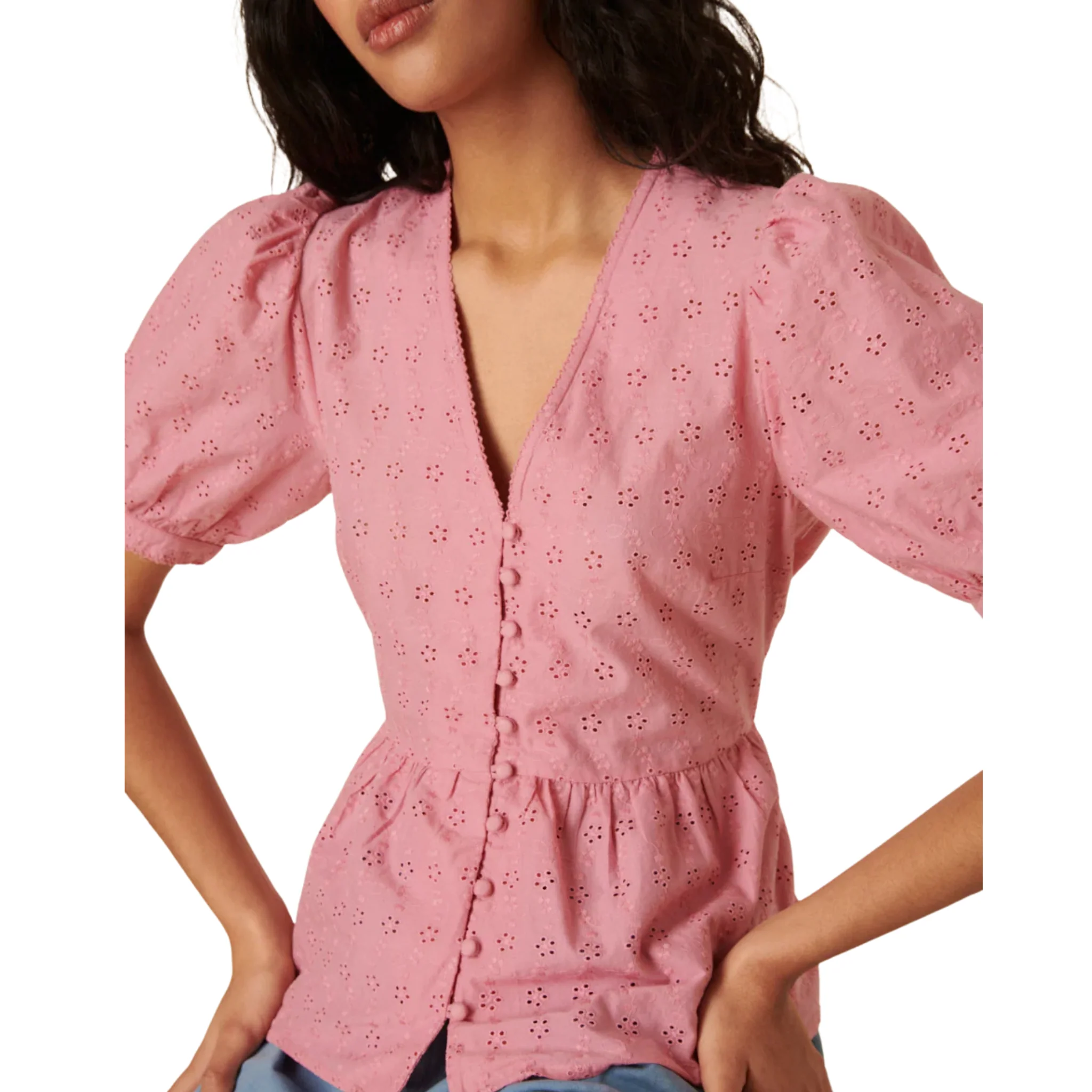 Womens Nobody's Child Pink Ria S/s Blouse - Image 3