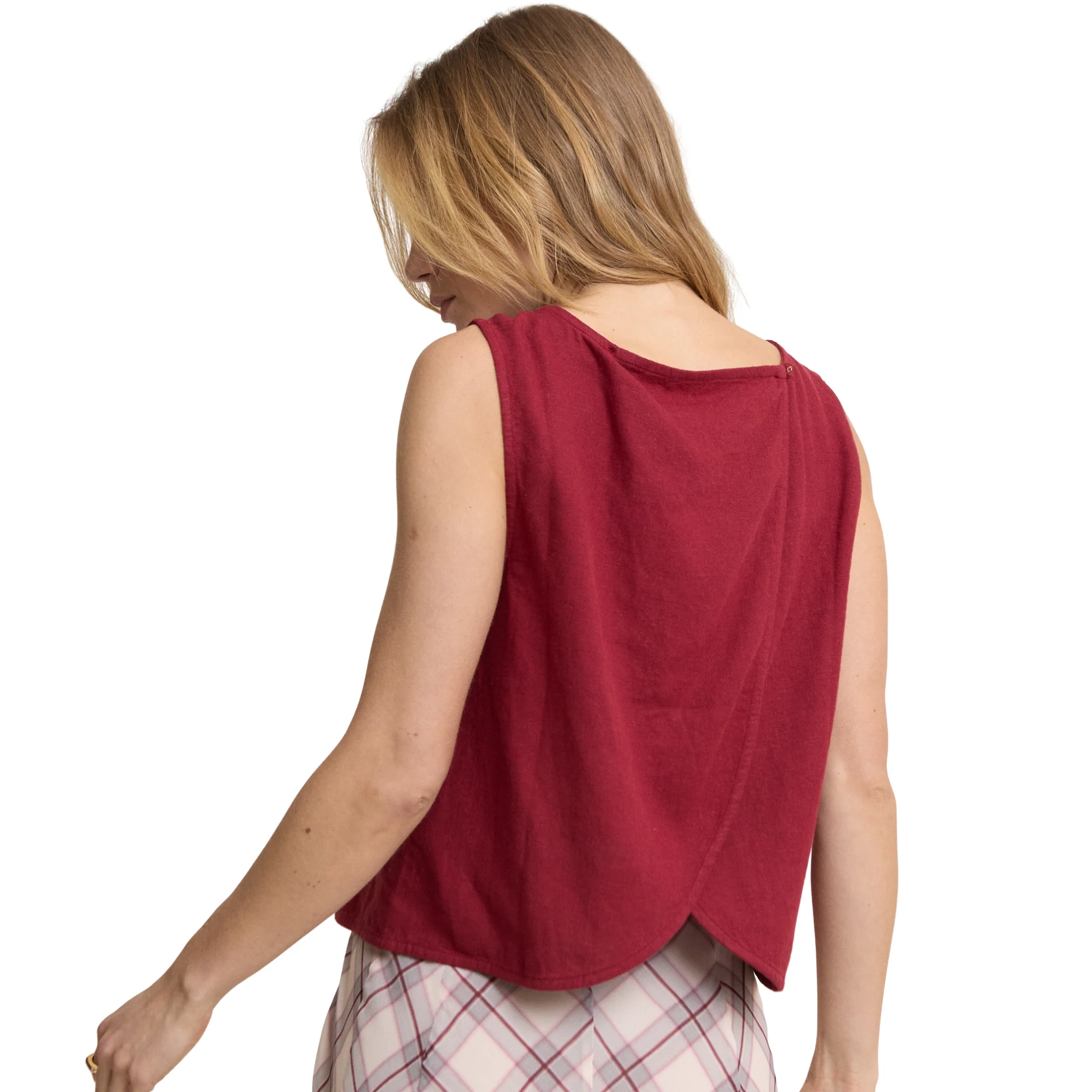 Womens Nobody's Child Red Tulip Wrap Detail Tank Top - Image 3