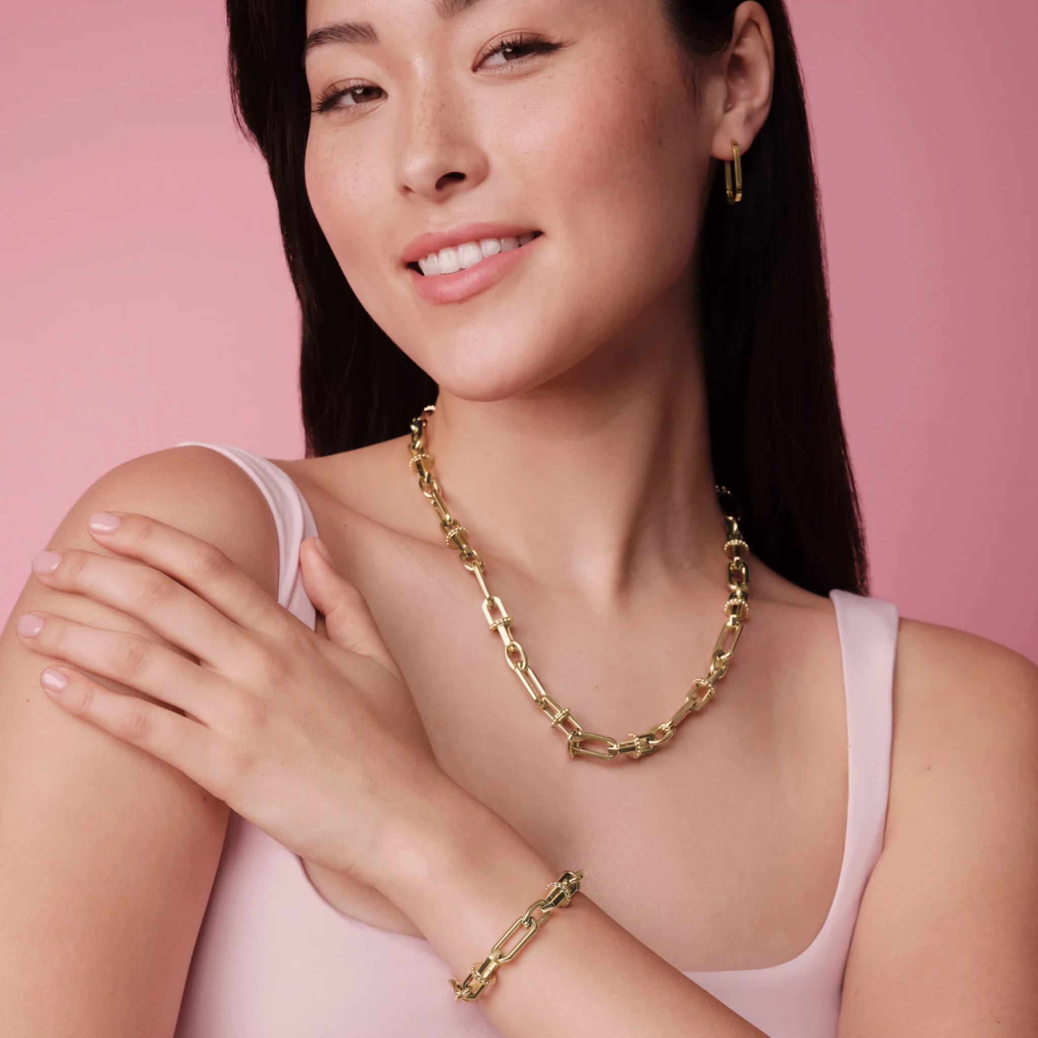Womens Olivia Burton Gold Anchor Link Bracelet - Image 2