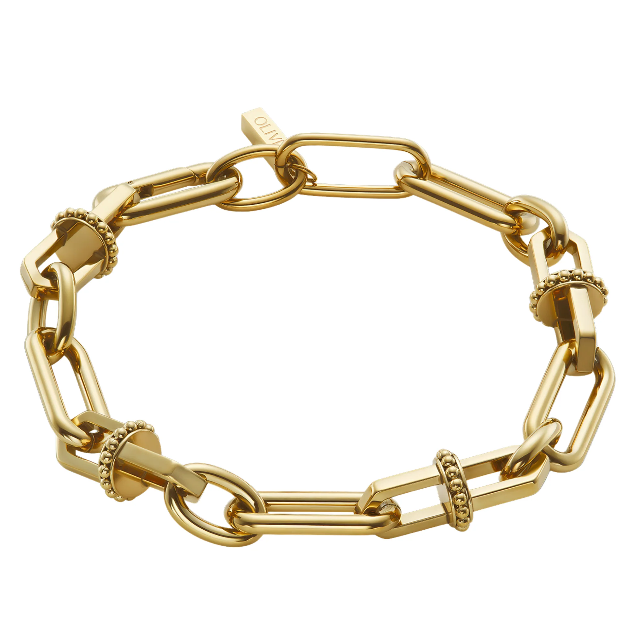 Womens Olivia Burton Gold Anchor Link Bracelet - Image 3