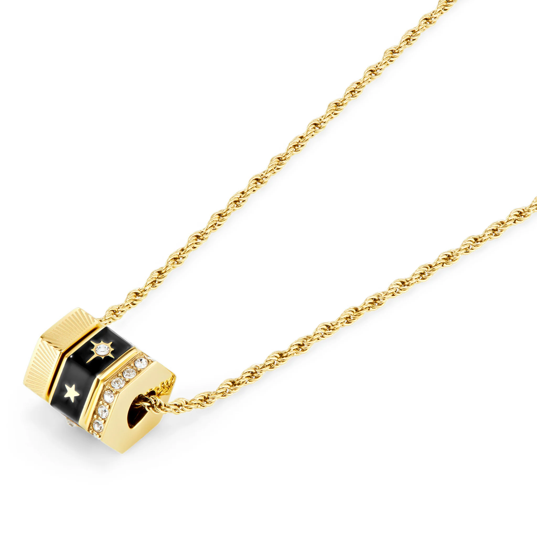 Womens Olivia Burton Gold/Black Bead Charms Necklace - Image 3